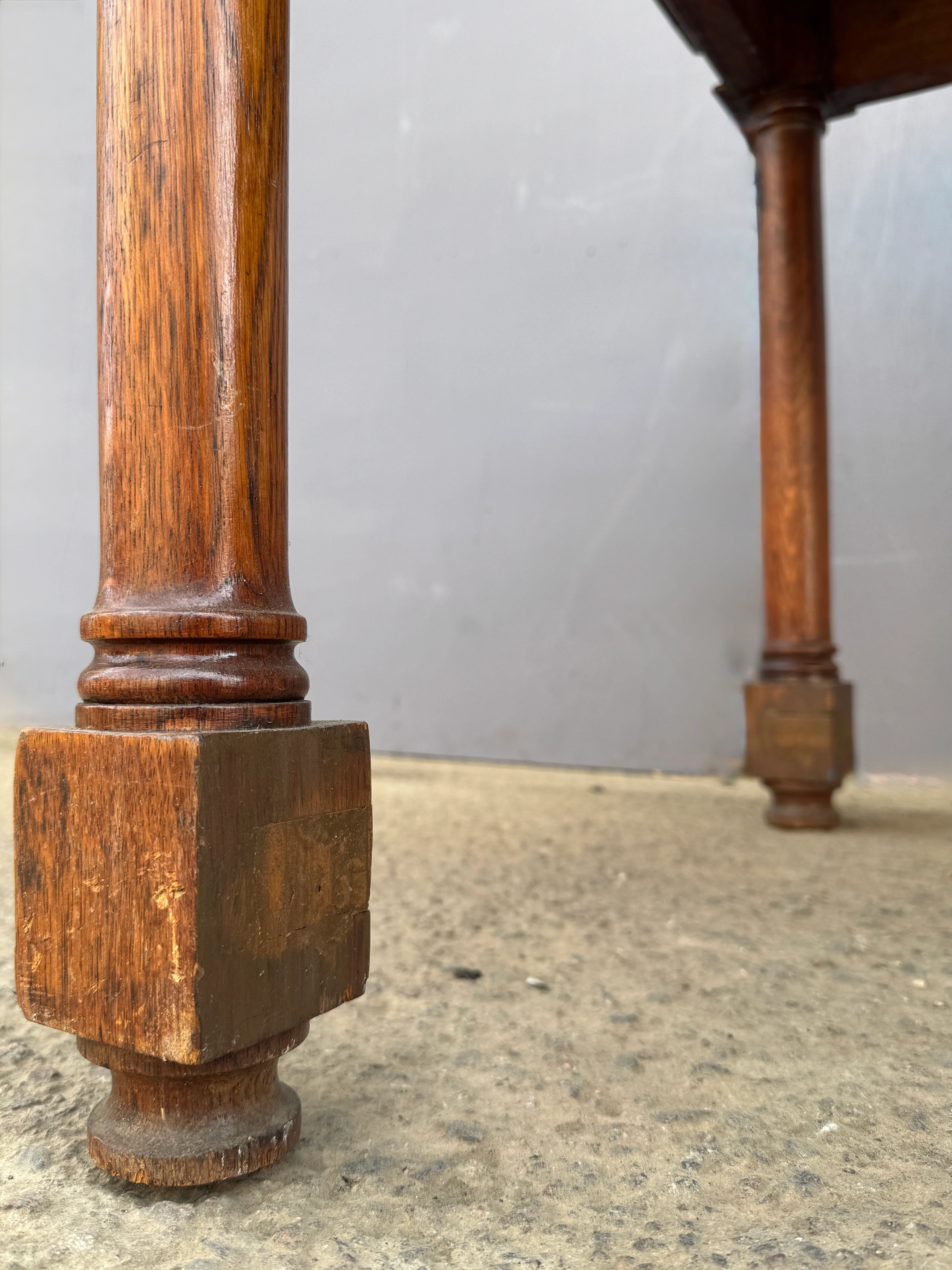 Late 1800s Large English Oak Table - Image 10