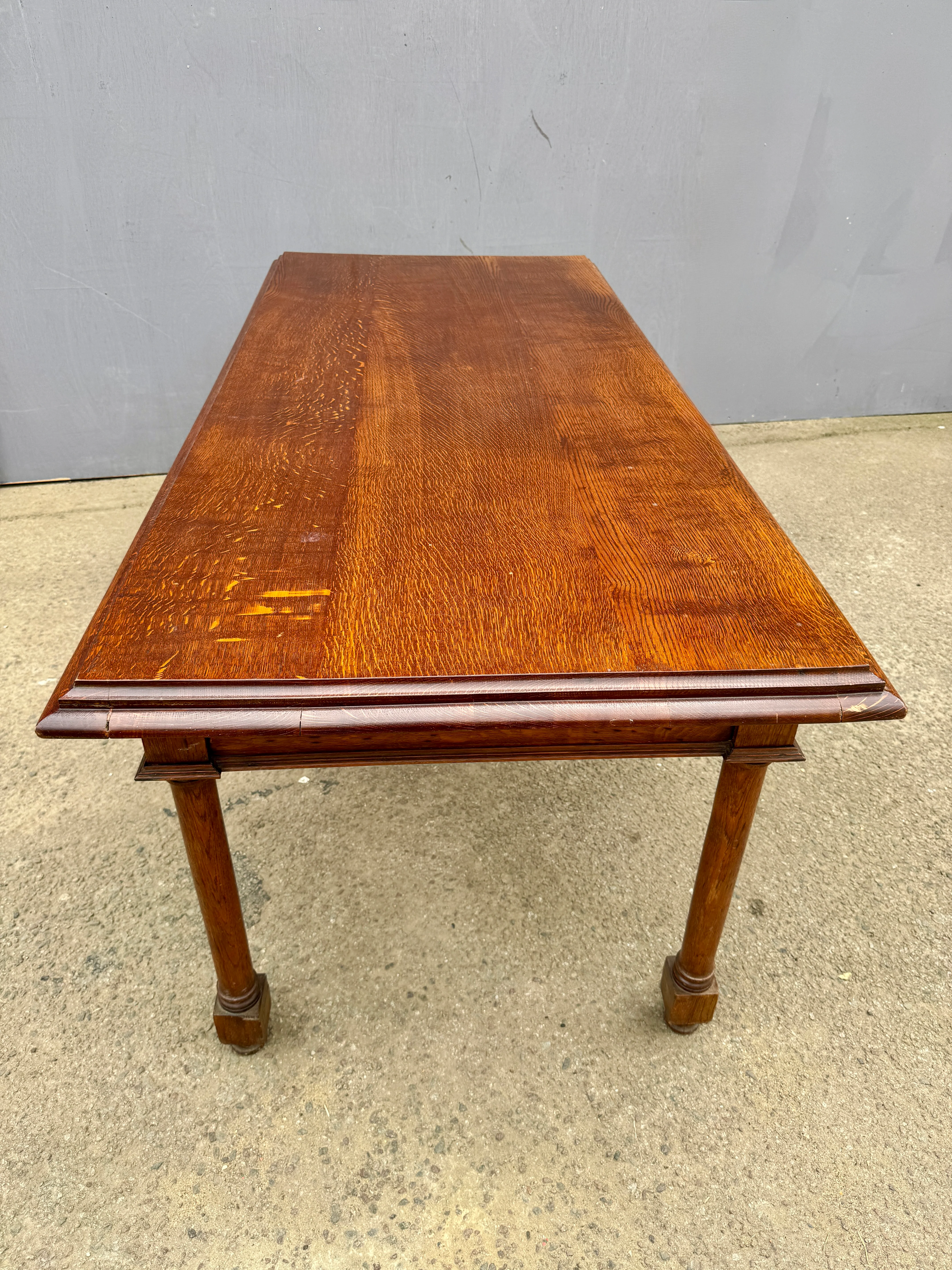Late 1800s Large English Oak Table - Image 7