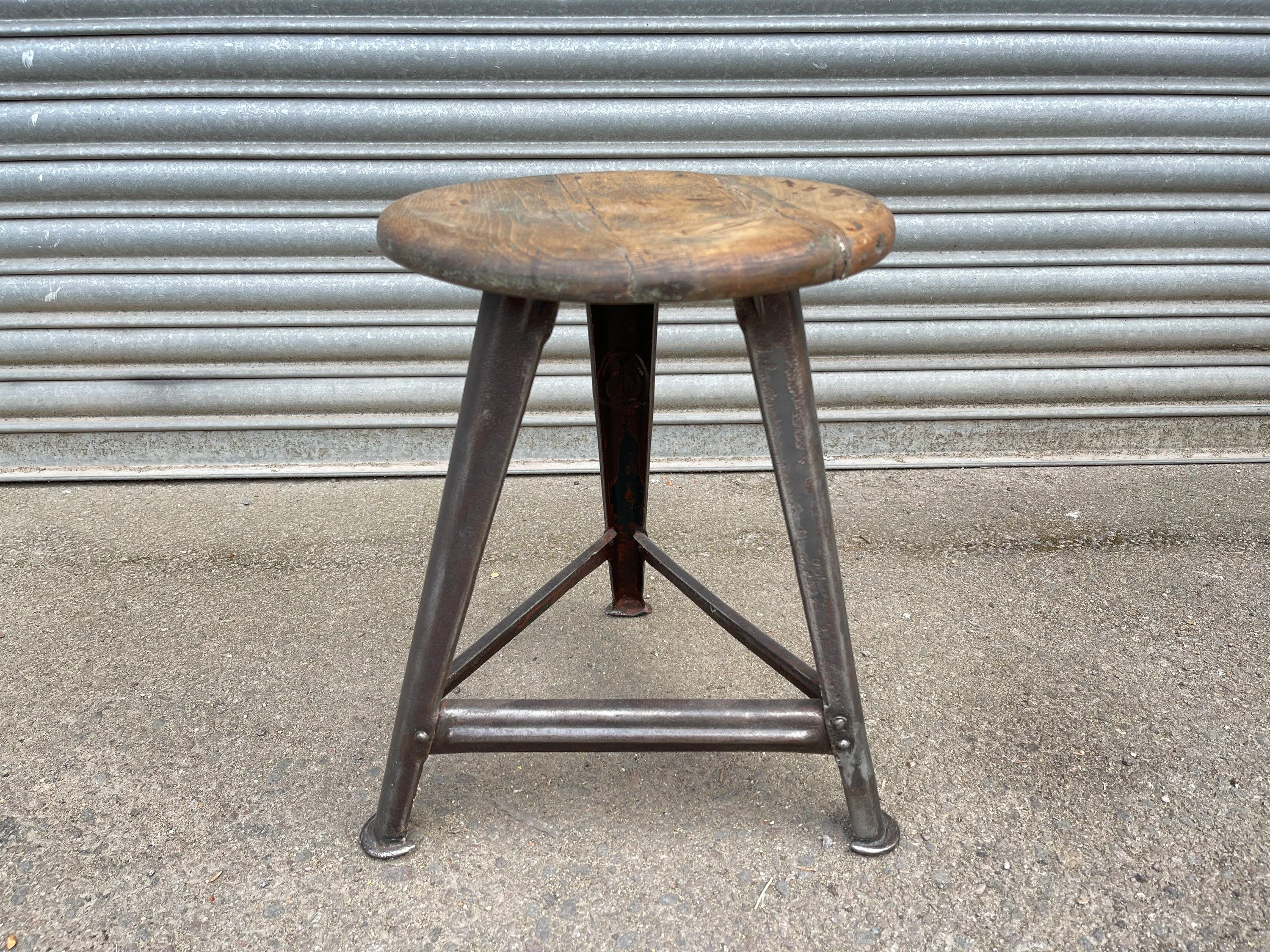 1920s Rowac Industrial Stool For Chemnitz University of Technology - Image 2