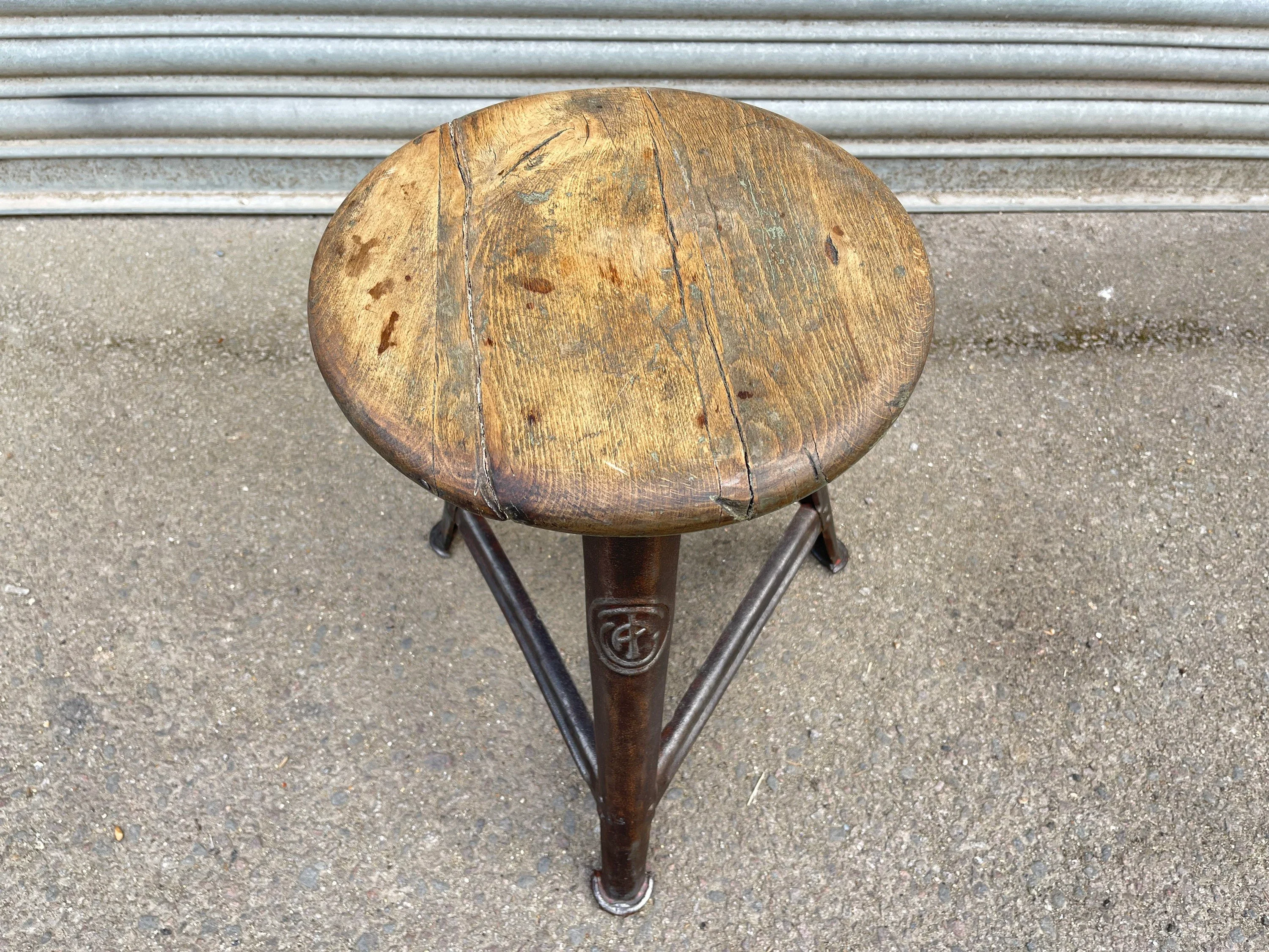 1920s Rowac Industrial Stool For Chemnitz University of Technology - Image 4