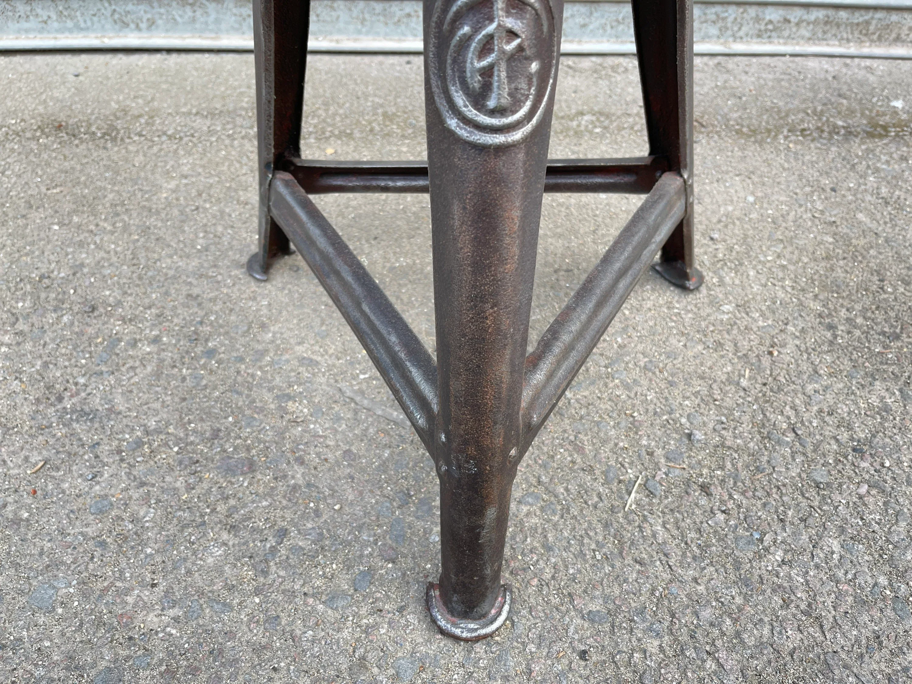 1920s Rowac Industrial Stool For Chemnitz University of Technology - Image 8