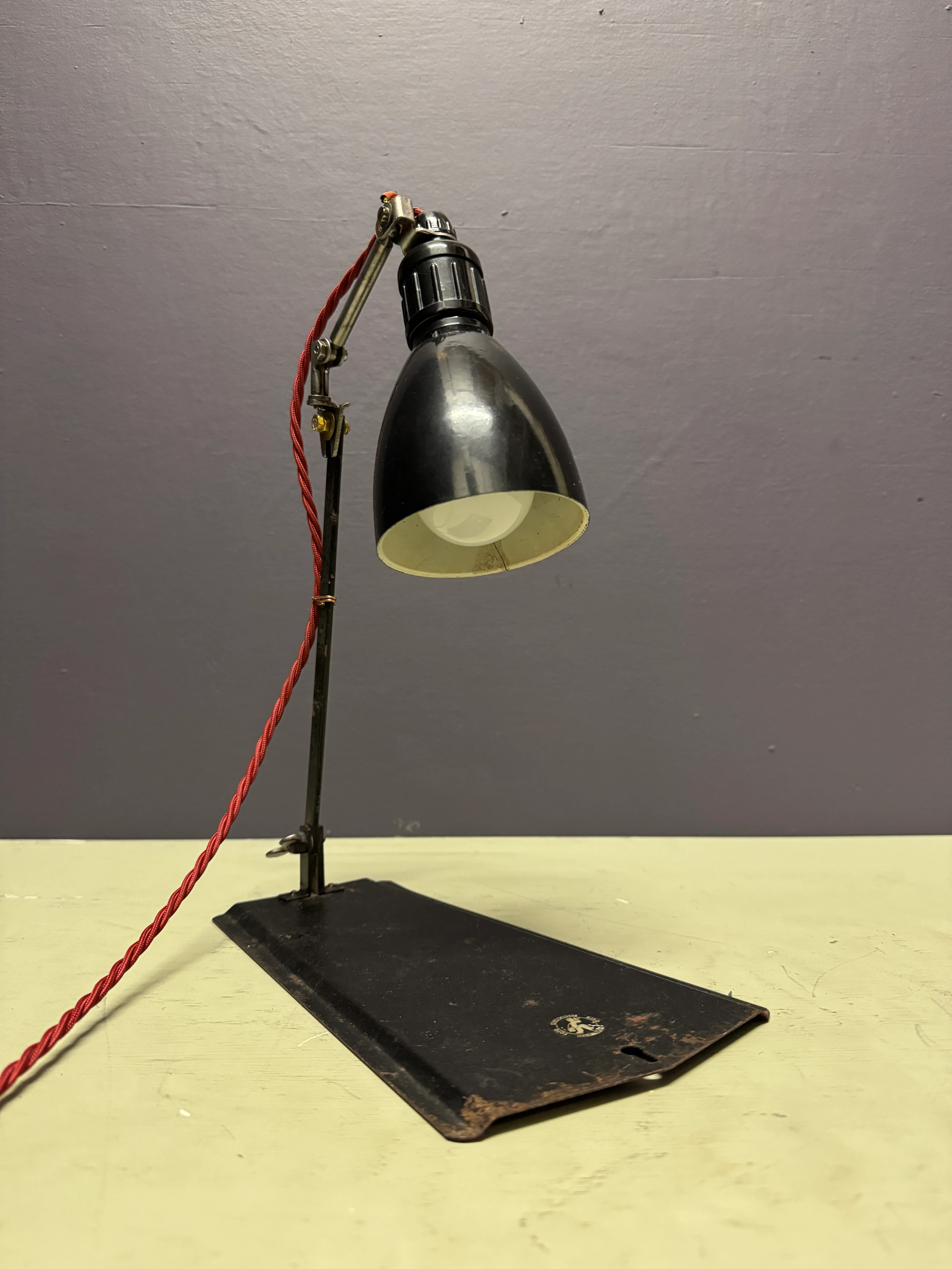 1920s Wall & Table Lamp Marked Hrabowski Foto Kino Berlin Spandau - Image 3
