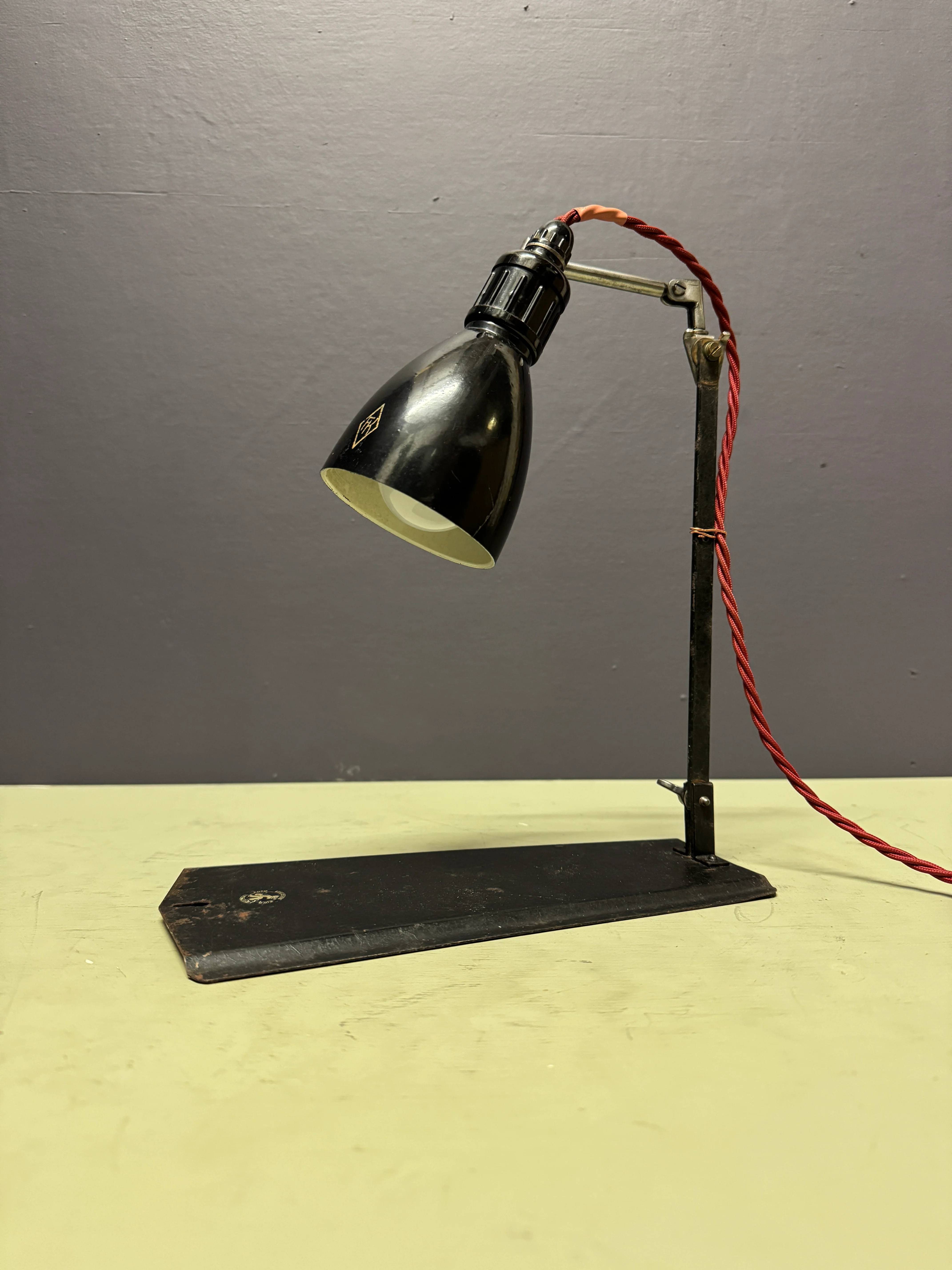 1920s Wall & Table Lamp Marked Hrabowski Foto Kino Berlin Spandau - Image 4