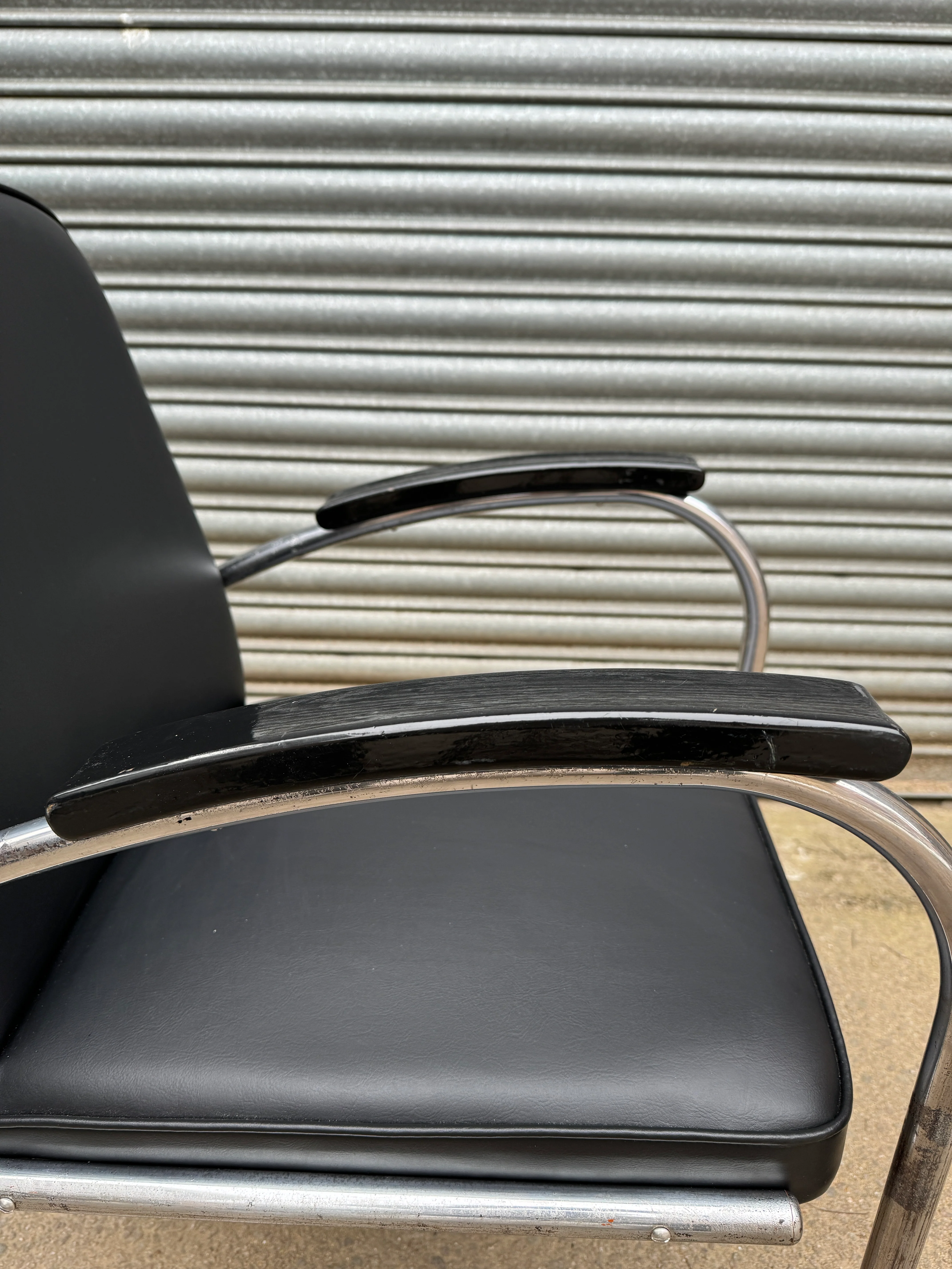 1930s Bauhaus Tubular Steel Arm Chair By Mauser Werke Waldeck Model RS7 - Image 10