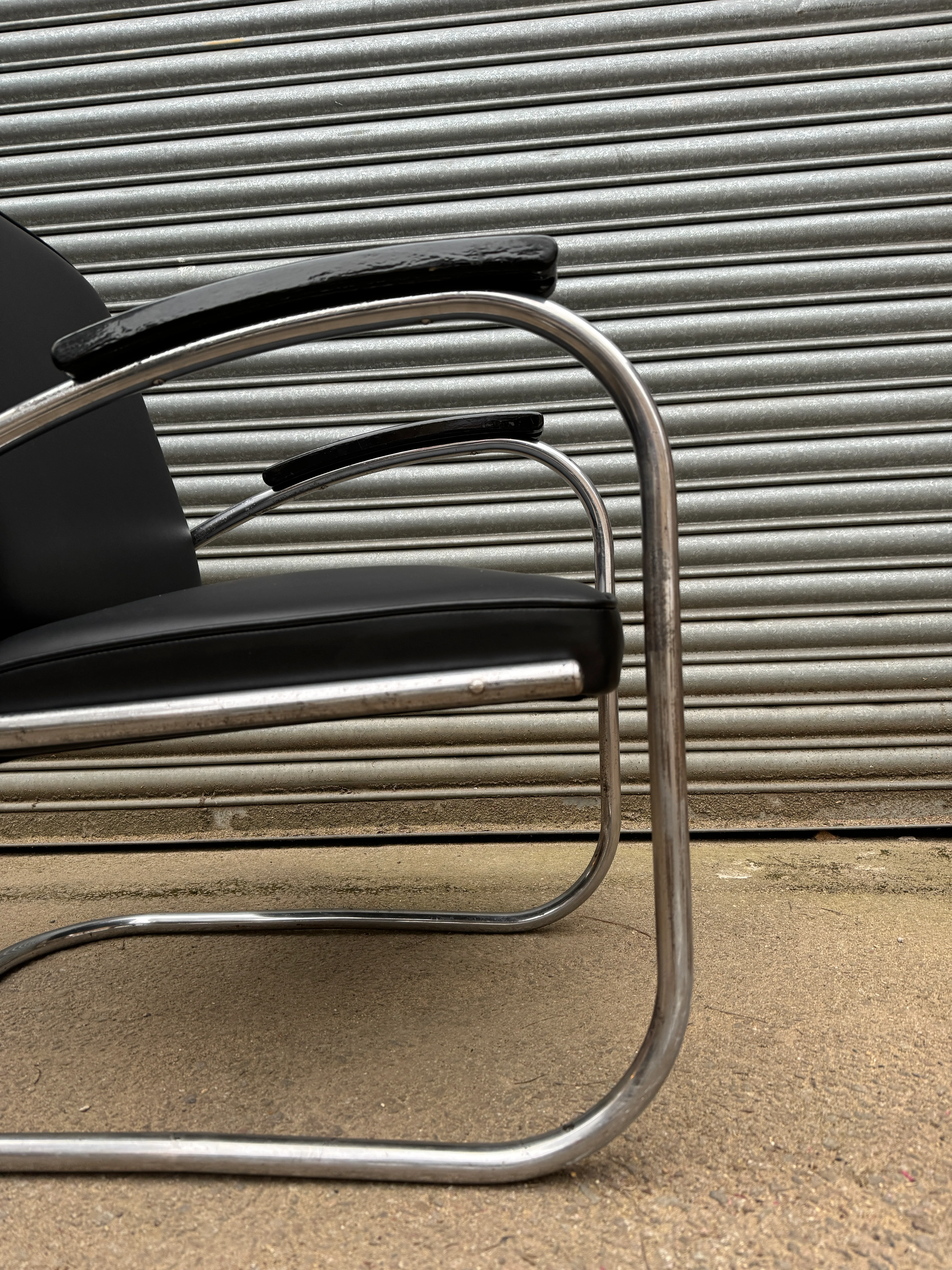 1930s Bauhaus Tubular Steel Arm Chair By Mauser Werke Waldeck Model RS7 - Image 9