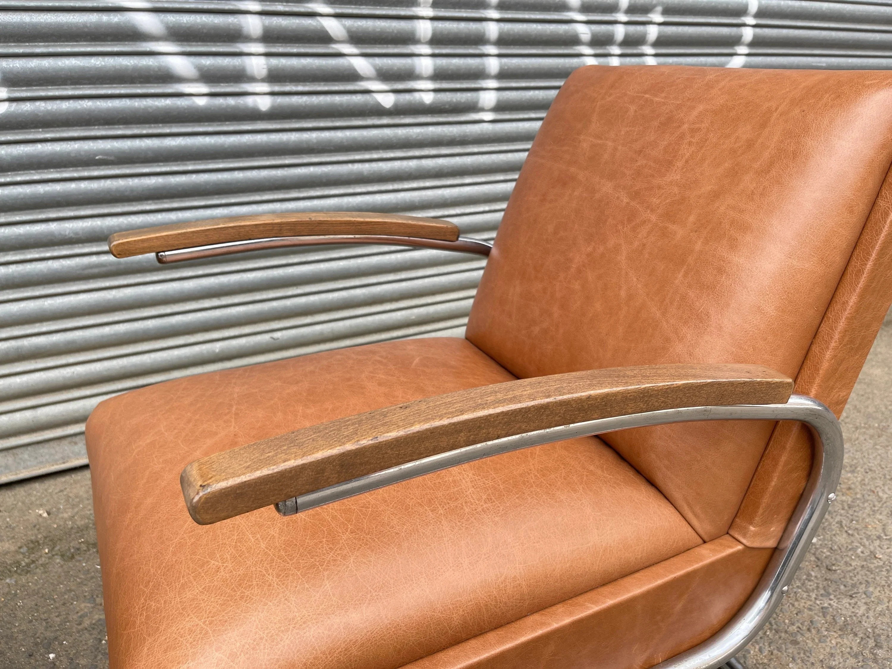 1930s Pair Of Bauhaus Armchairs By W H Gispen For Mücke Melder / Thonet S-411 - Image 10