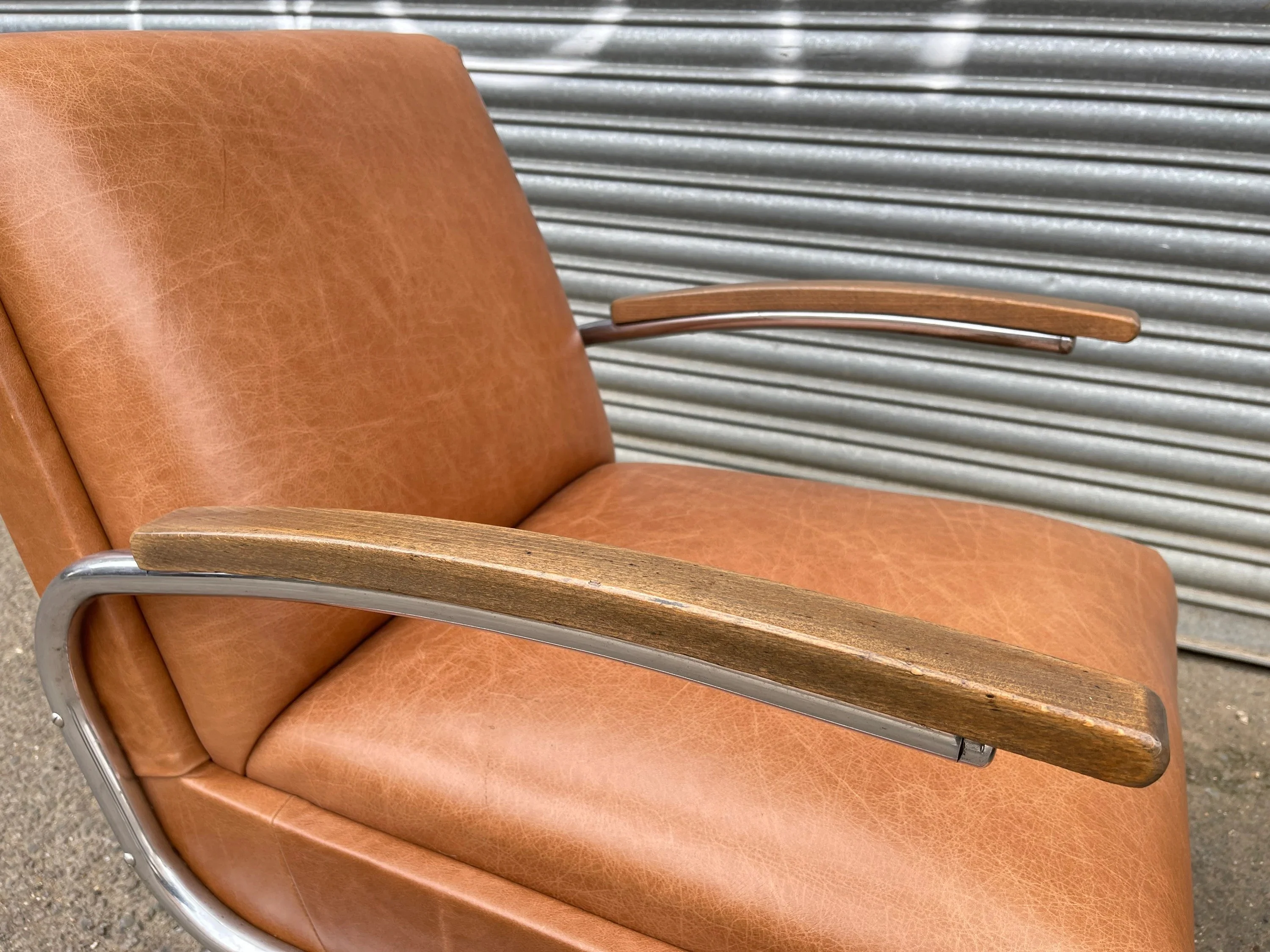 1930s Pair Of Bauhaus Armchairs By W H Gispen For Mücke Melder / Thonet S-411 - Image 9