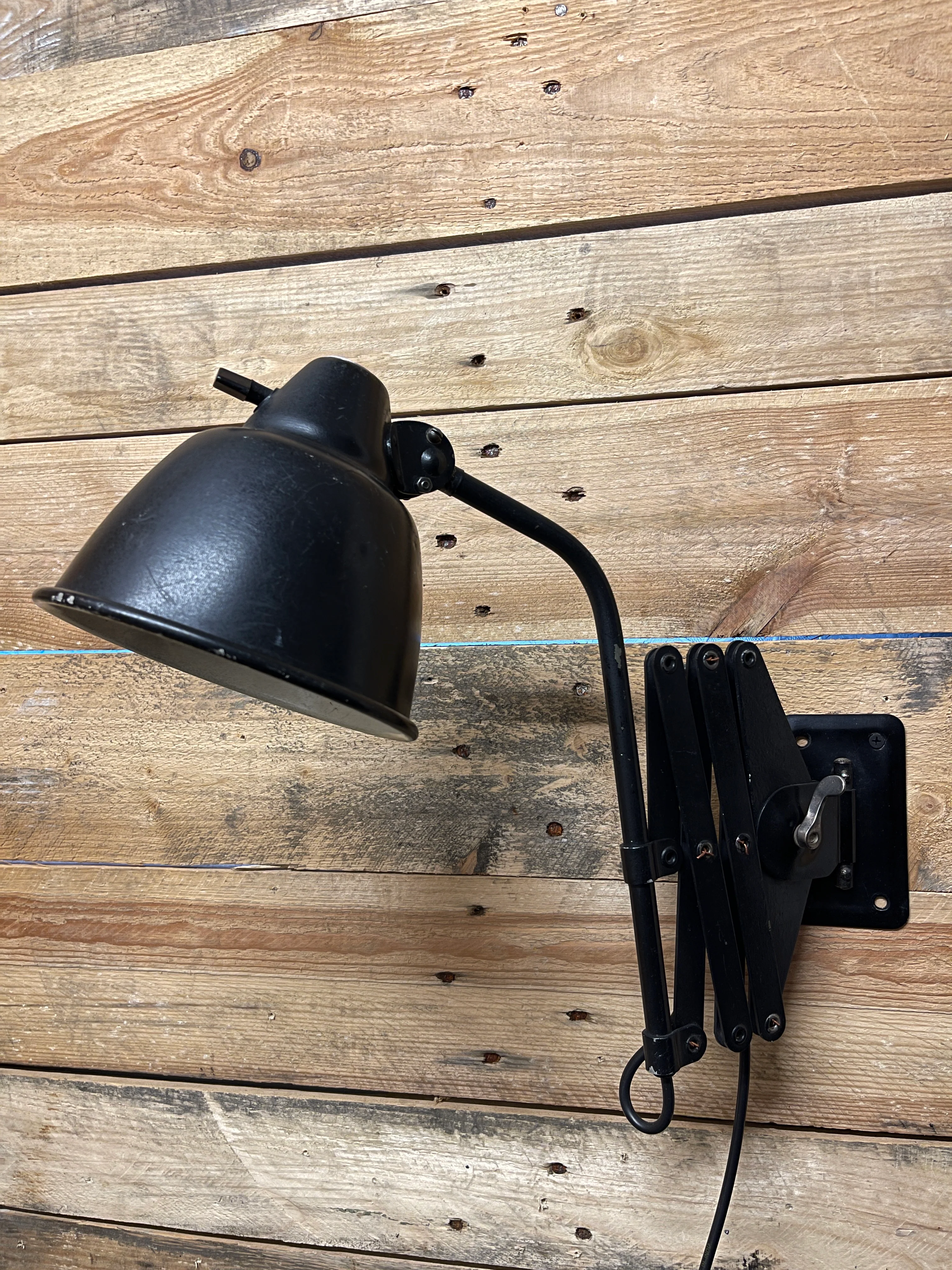 1940s Industrial Scissor Lamp By Helo Leuchten - Image 3