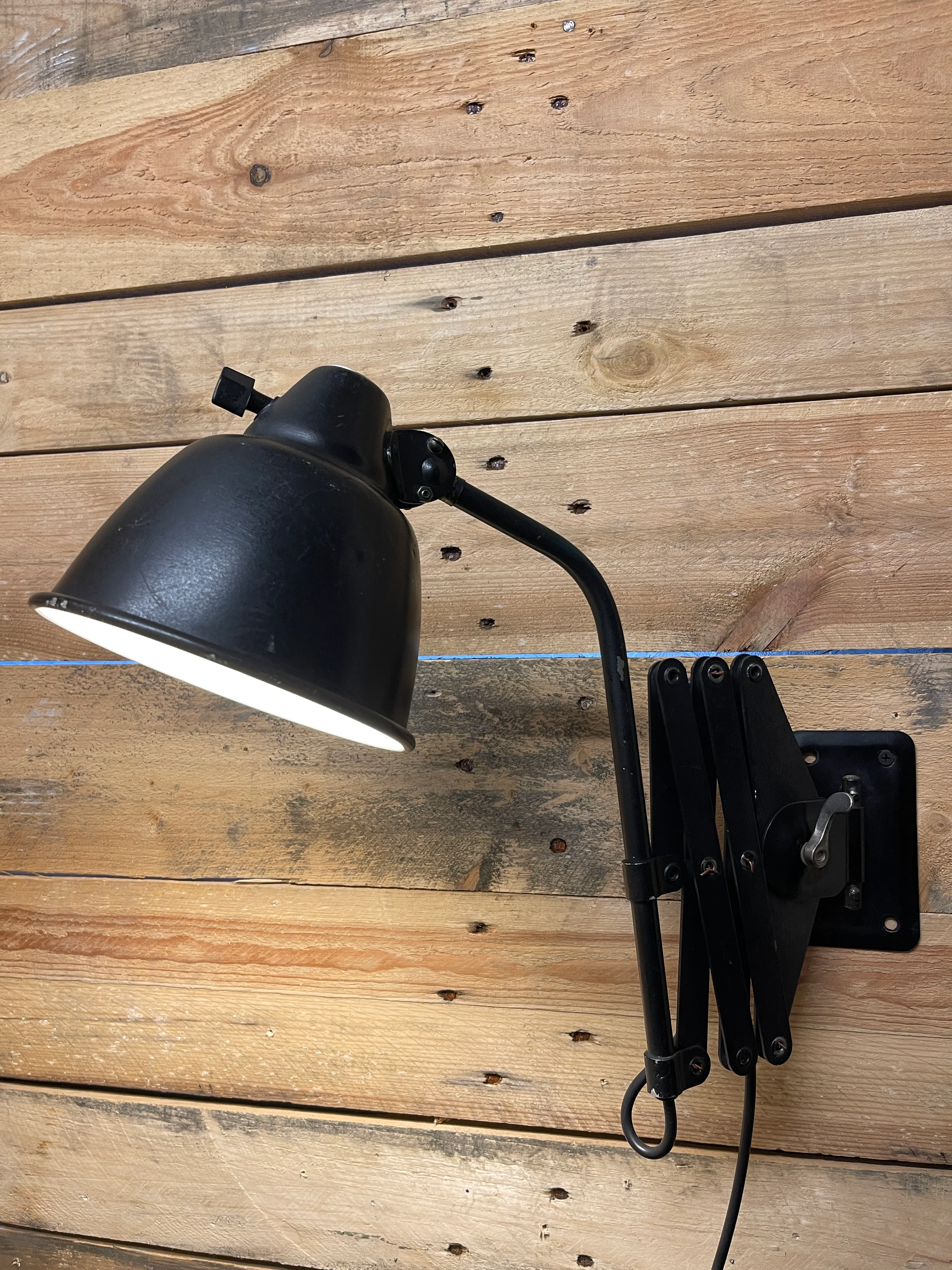 1940s Industrial Scissor Lamp By Helo Leuchten - Image 4