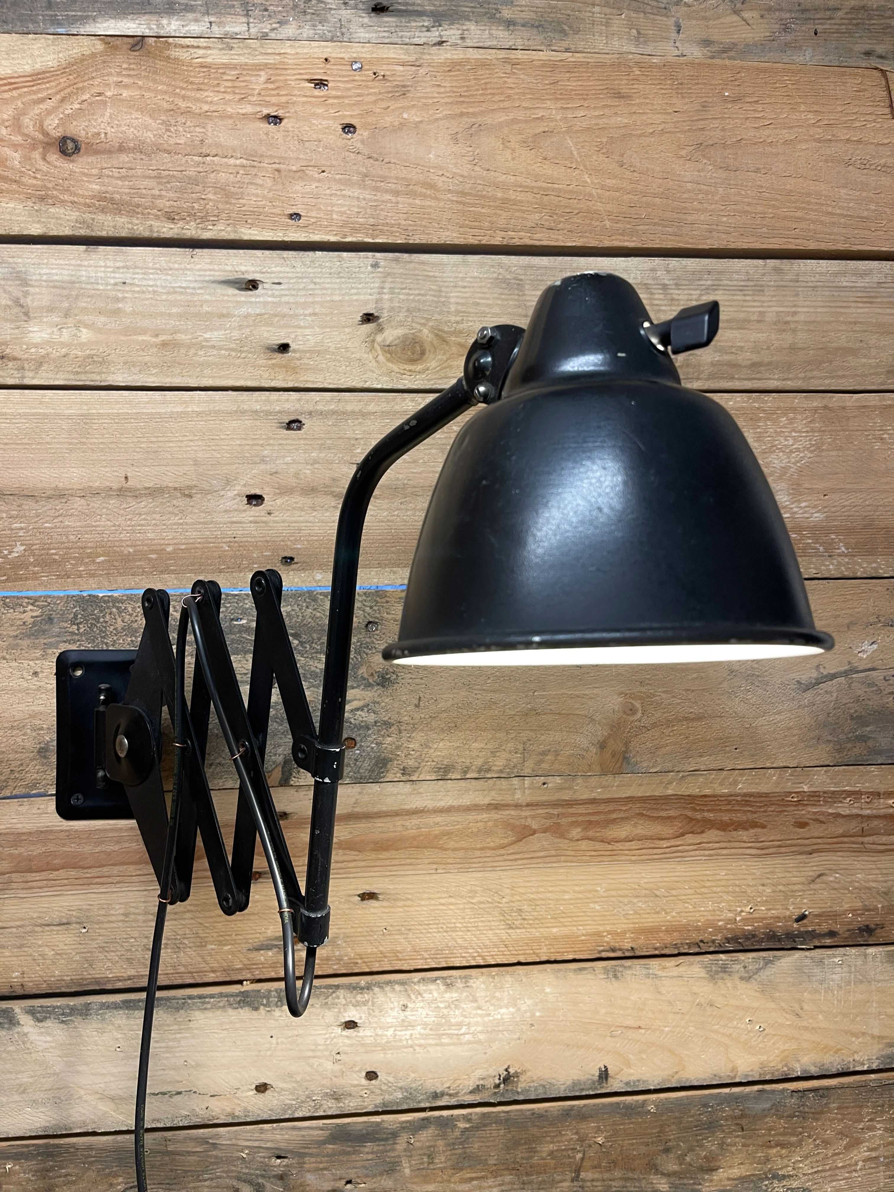 1940s Industrial Scissor Lamp By Helo Leuchten - Image 6