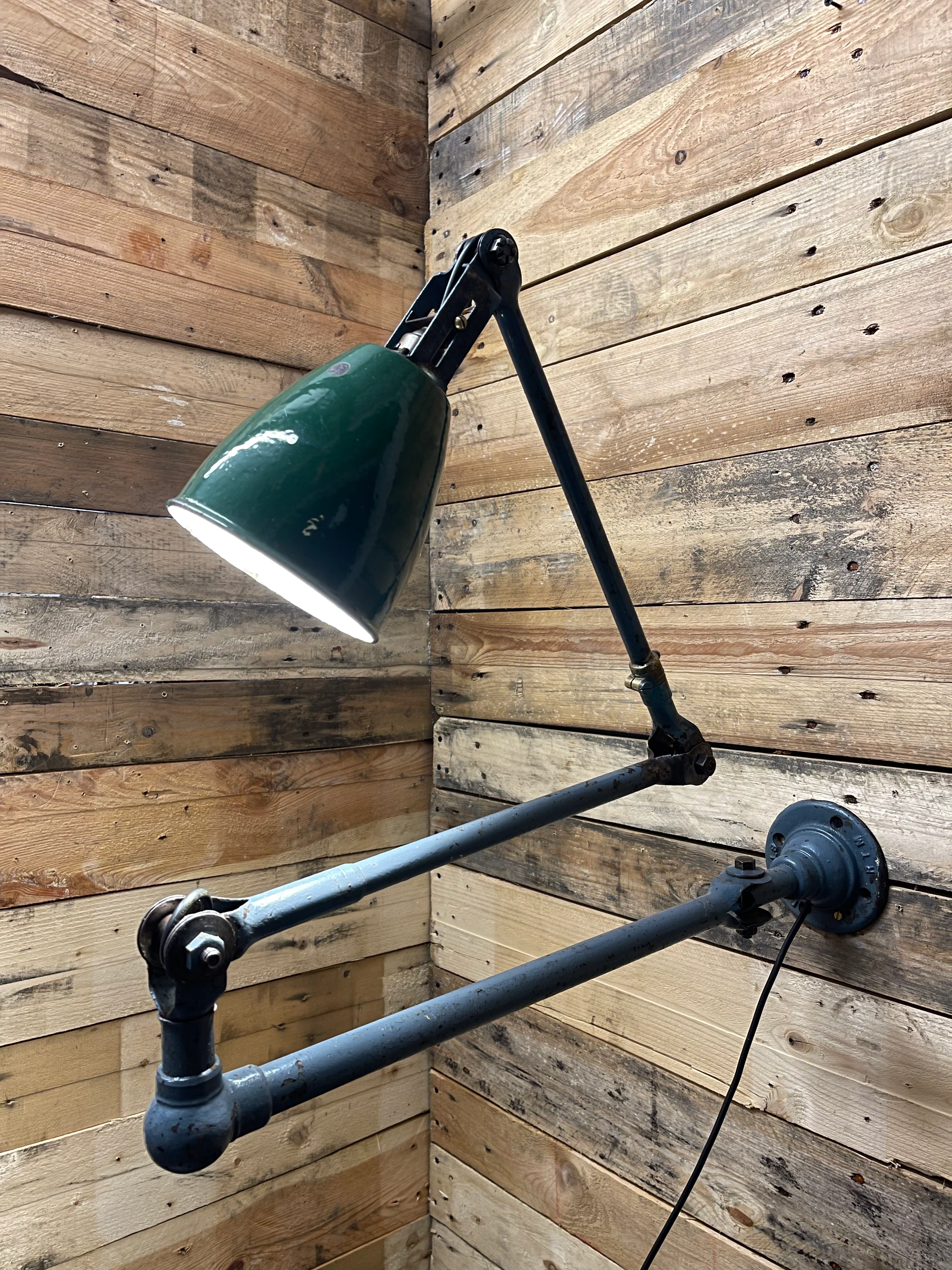 Large 1930s Industrial Wall Lamp By John Dugdill & Co - Image 3