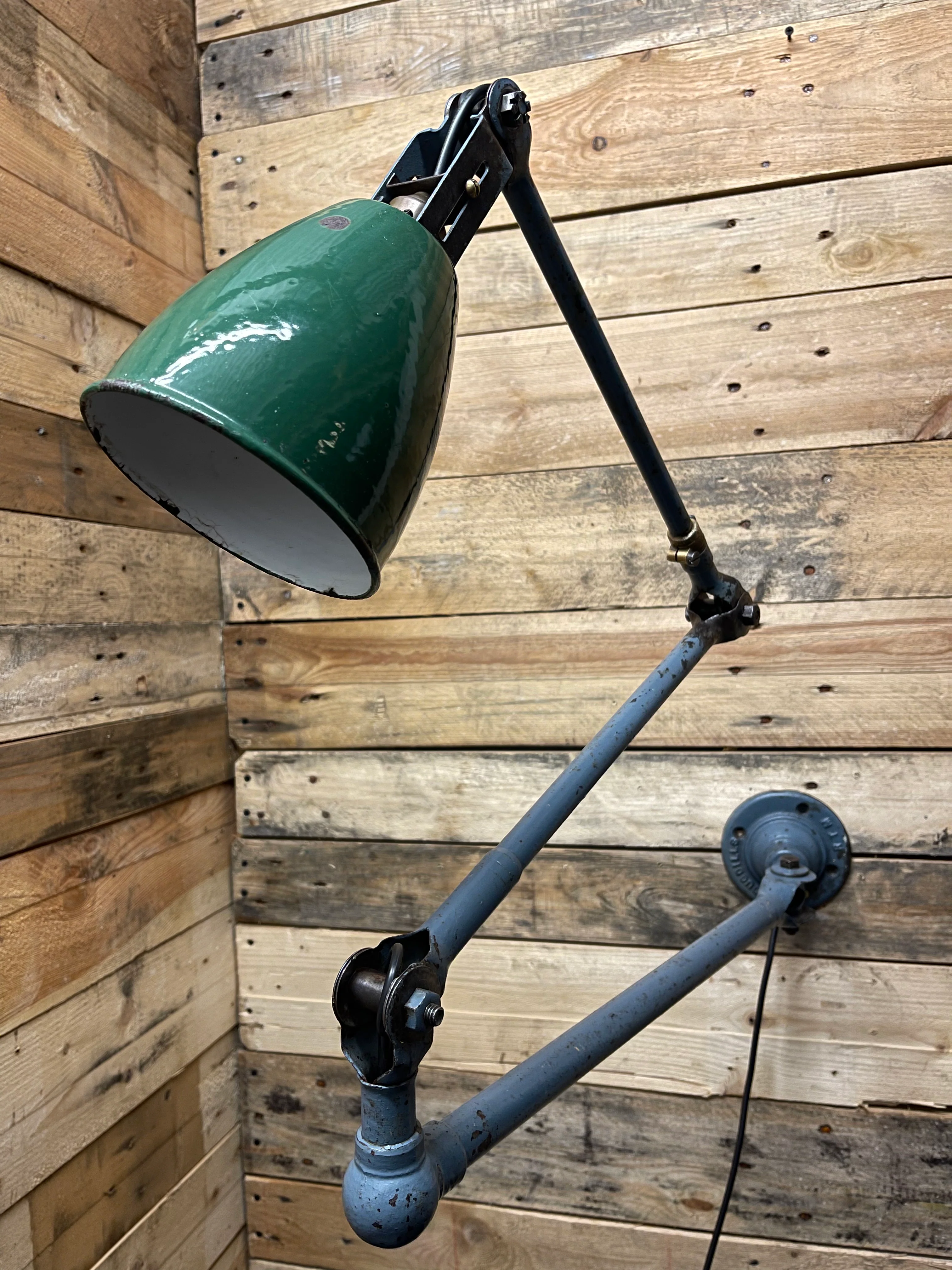 Large 1930s Industrial Wall Lamp By John Dugdill & Co - Image 6