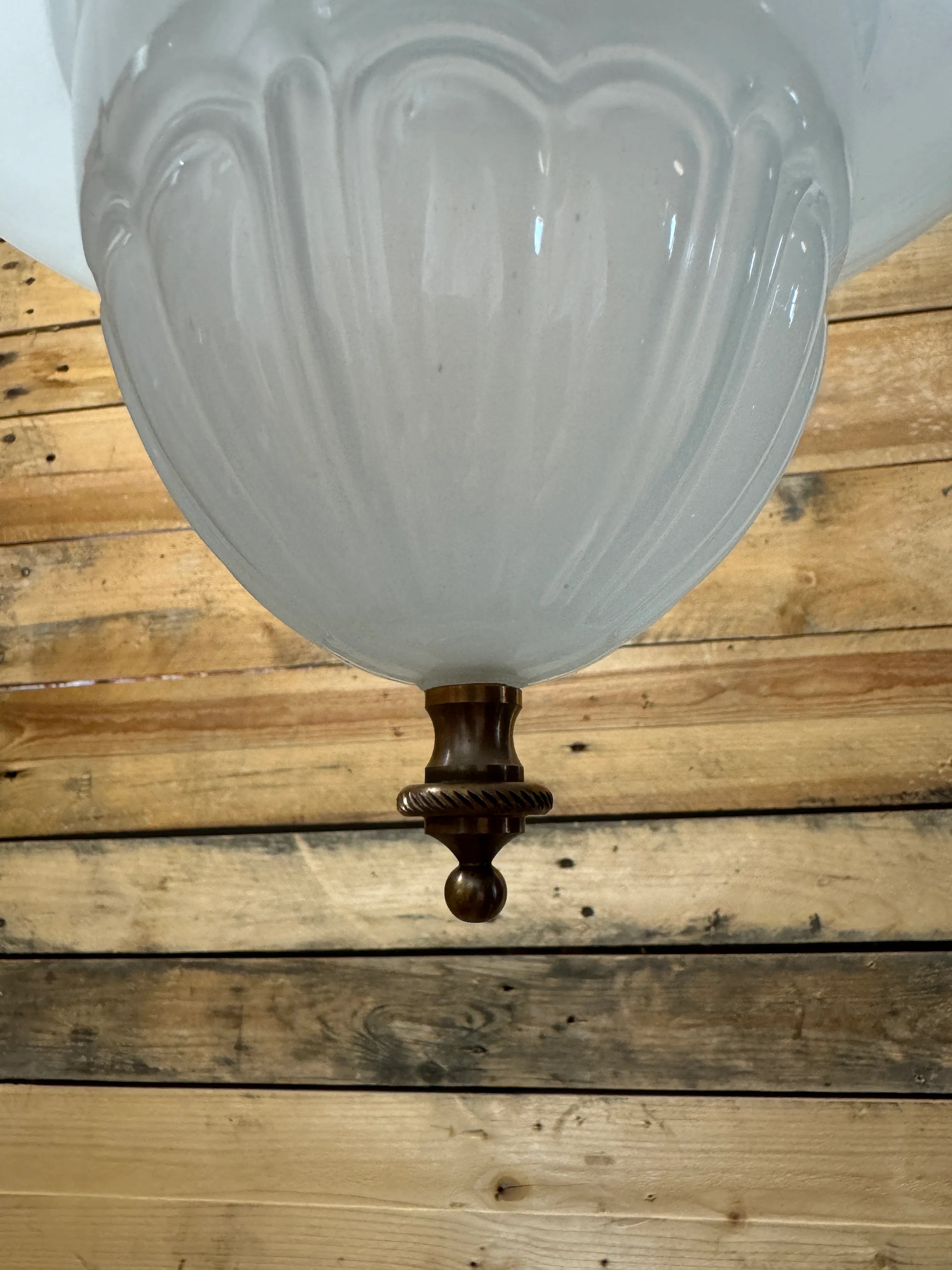 1930s Opaline Pendant Light Bencolite By Benjamin Electrics - Image 10