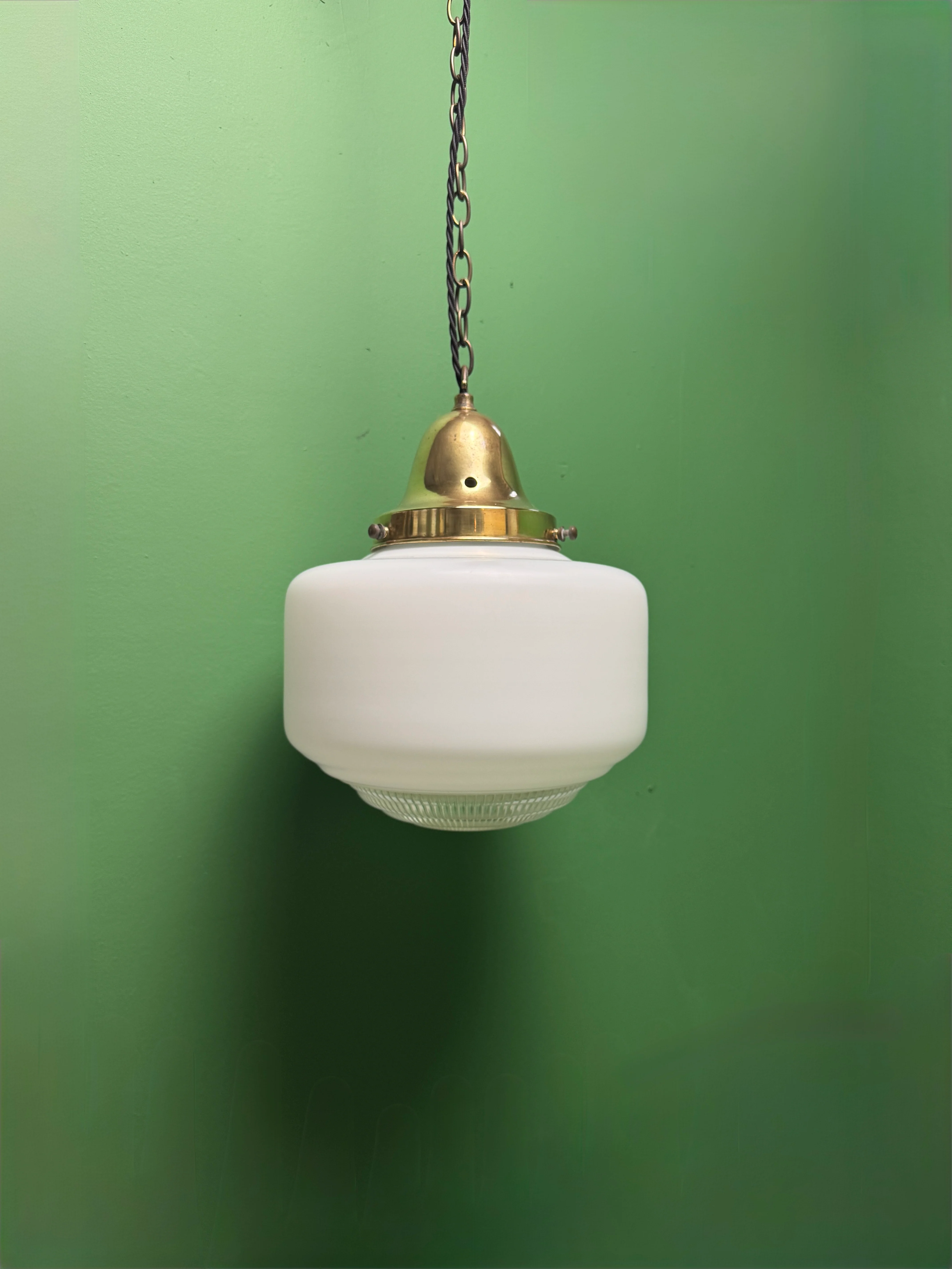 1930s Opaline Pendant Lights With Original Diffusers - Image 3