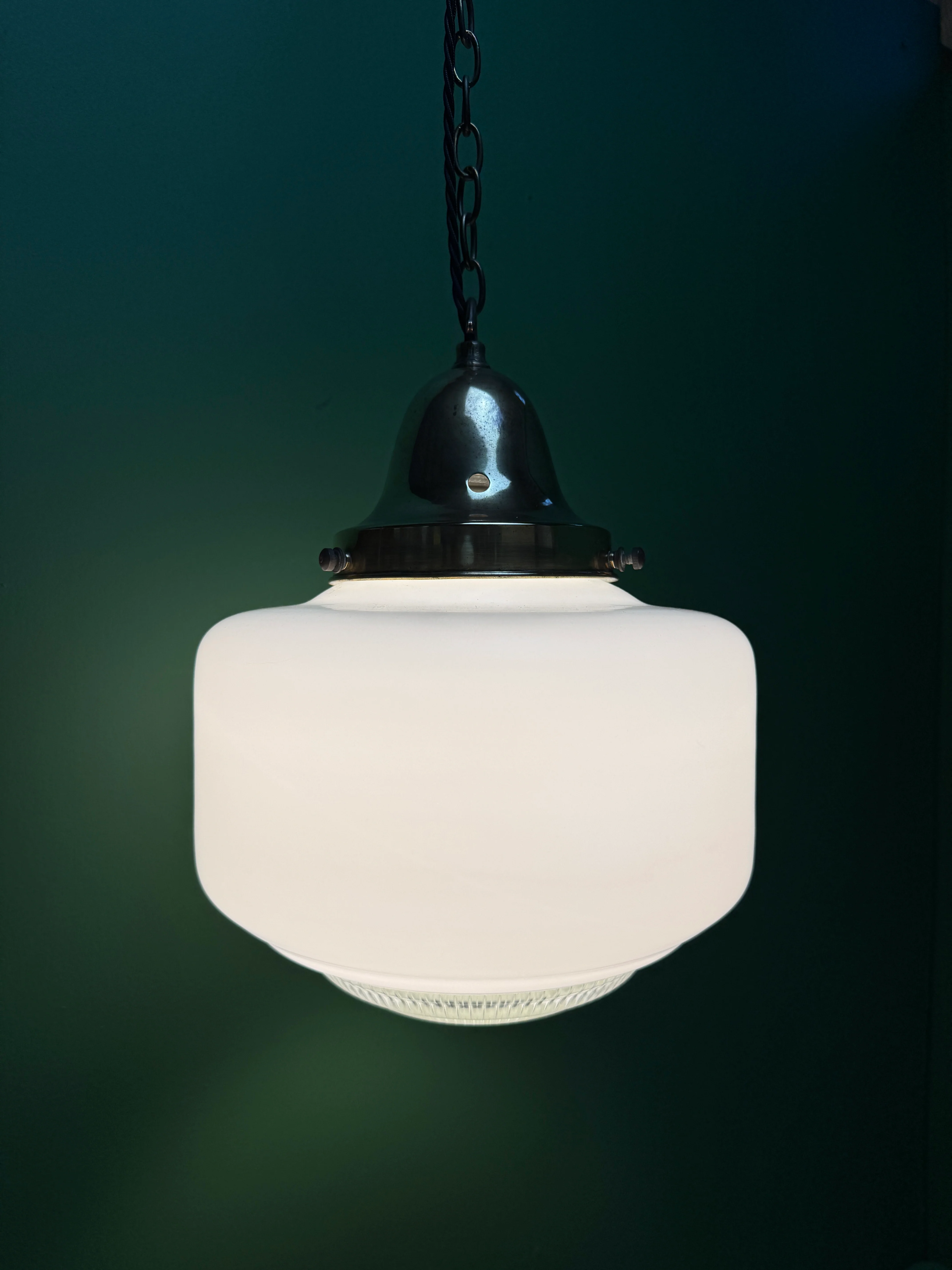 1930s Opaline Pendant Lights With Original Diffusers - Image 6