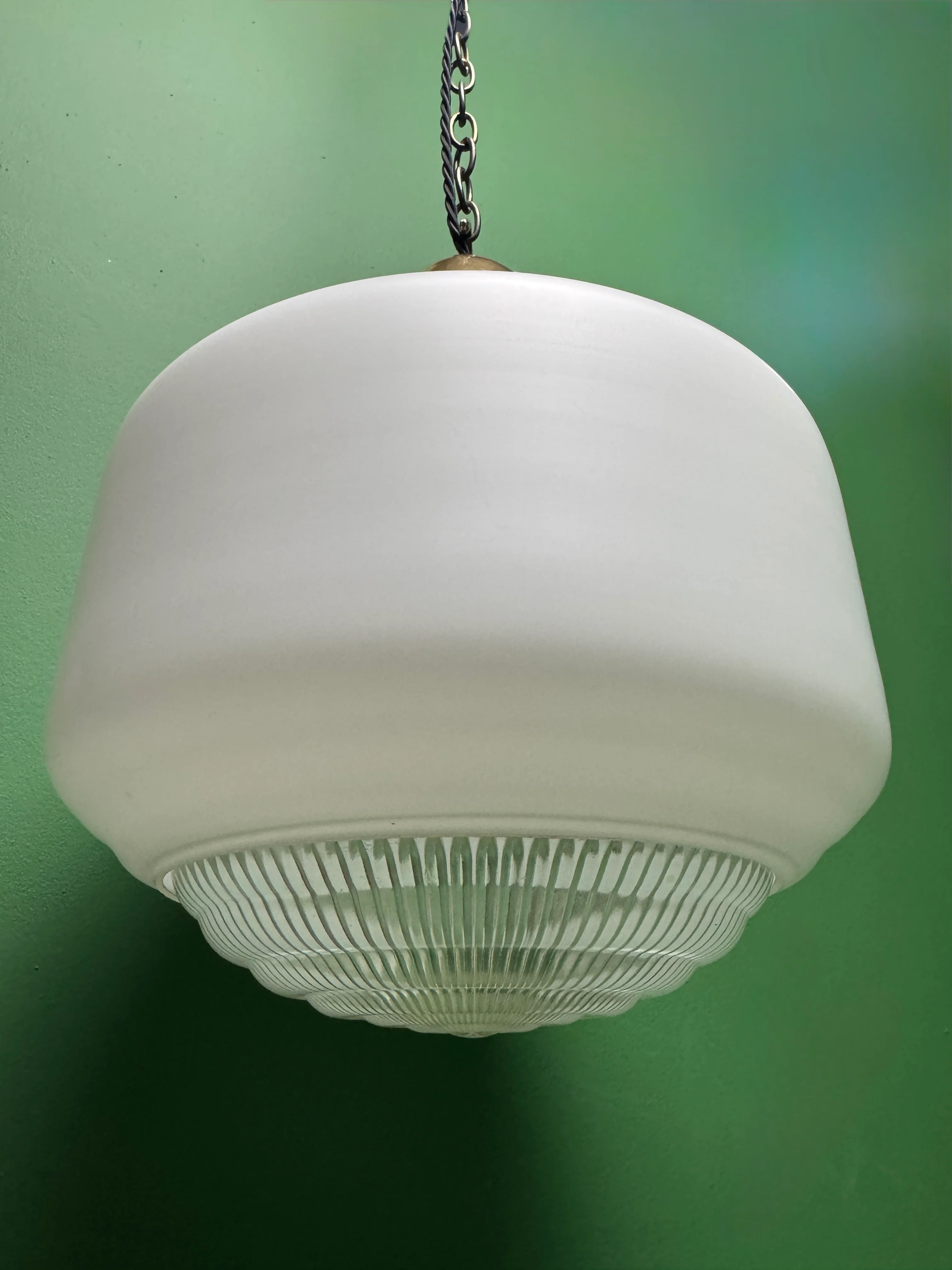 1930s Opaline Pendant Lights With Original Diffusers - Image 7