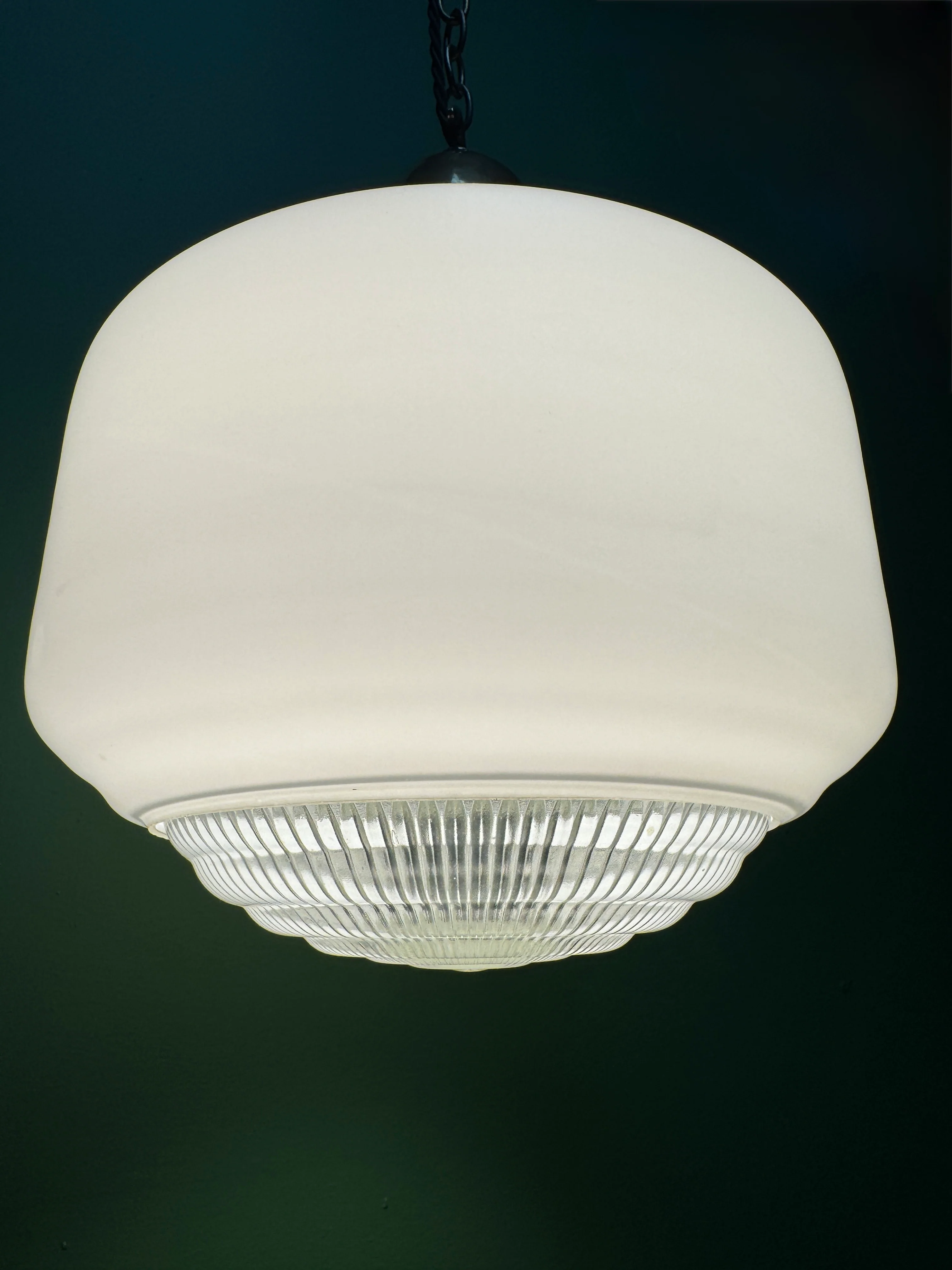 1930s Opaline Pendant Lights With Original Diffusers - Image 8