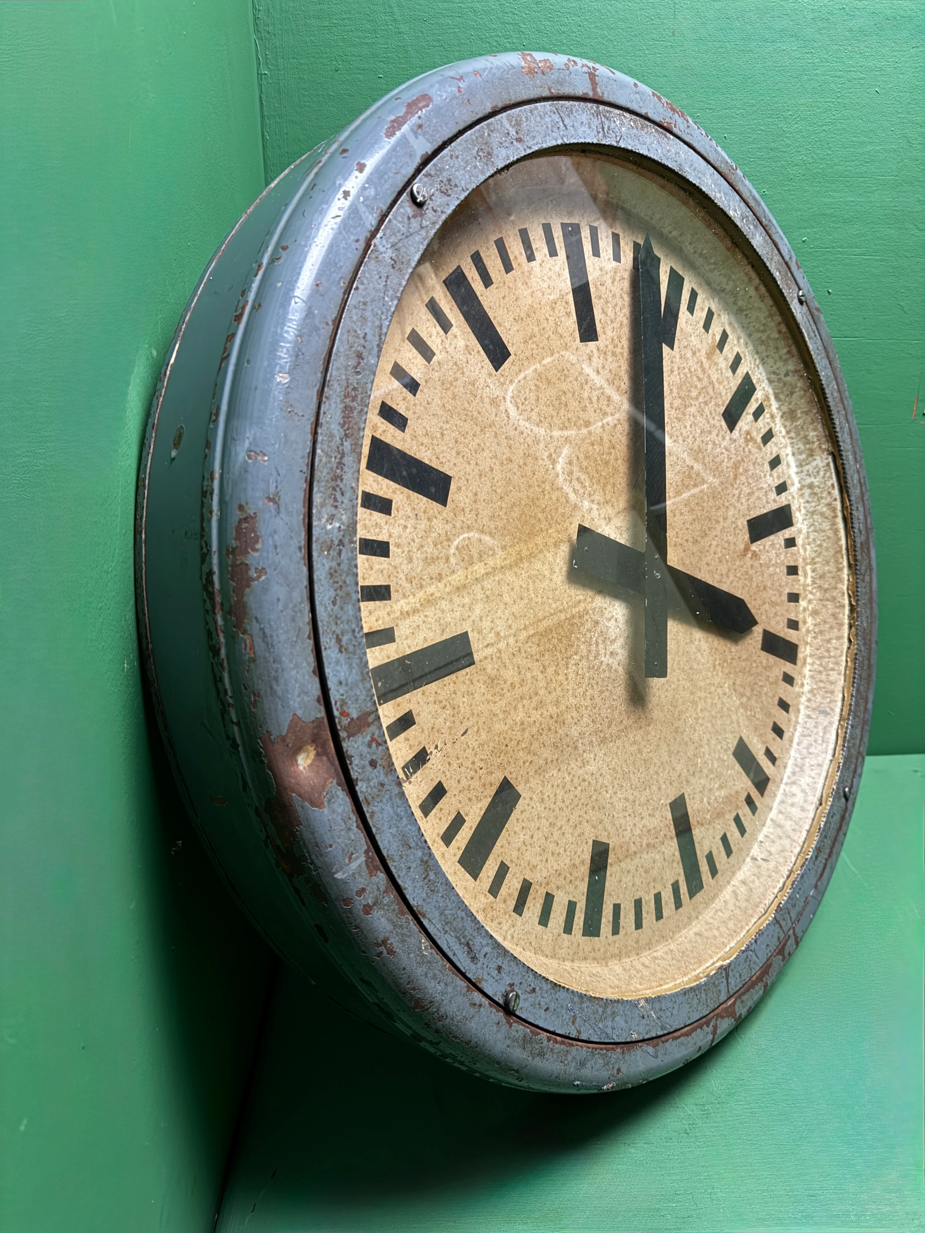 Very Large 1930s Pre War German Railway Clock - Image 4