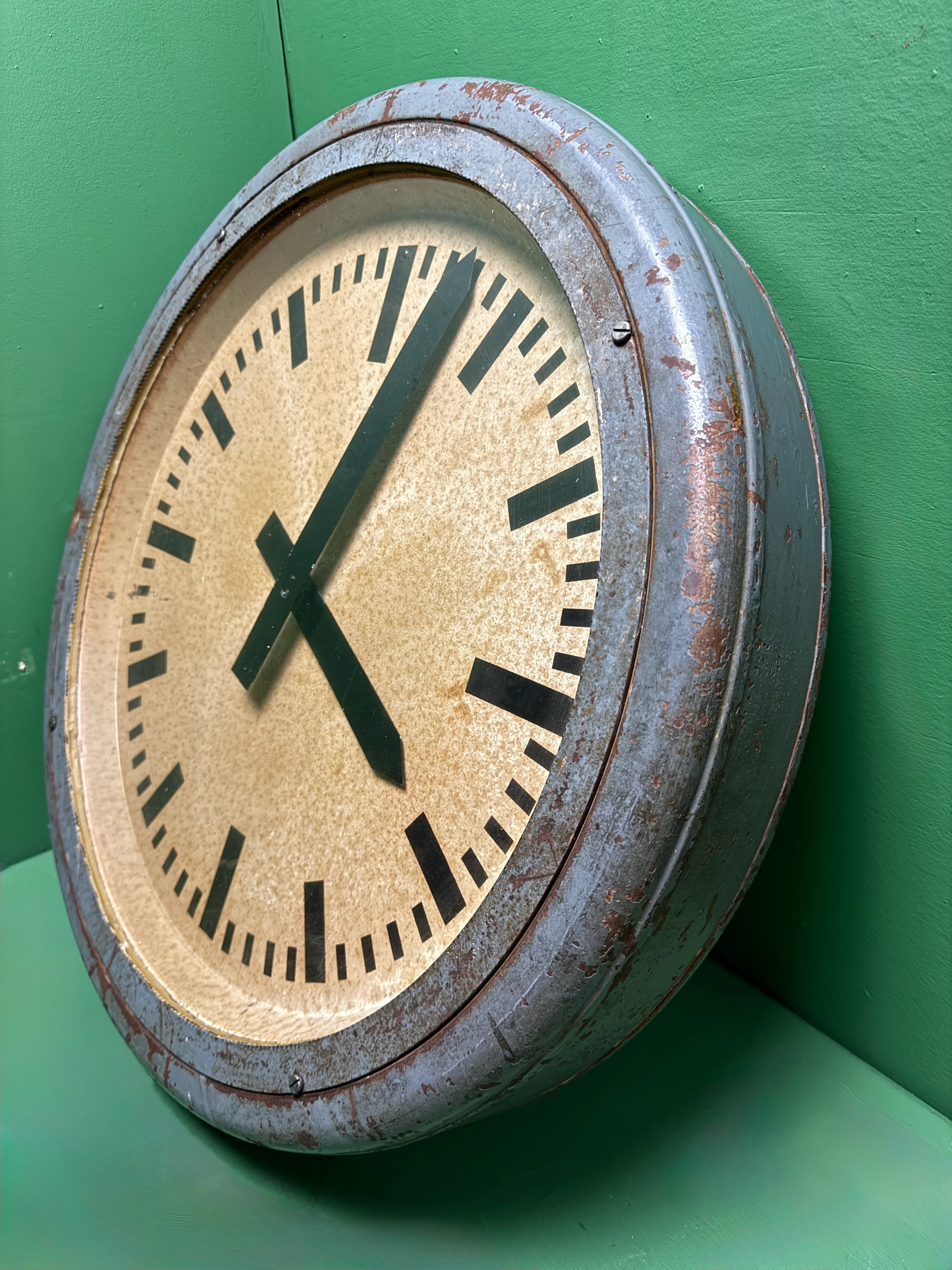 Very Large 1930s Pre War German Railway Clock - Image 6