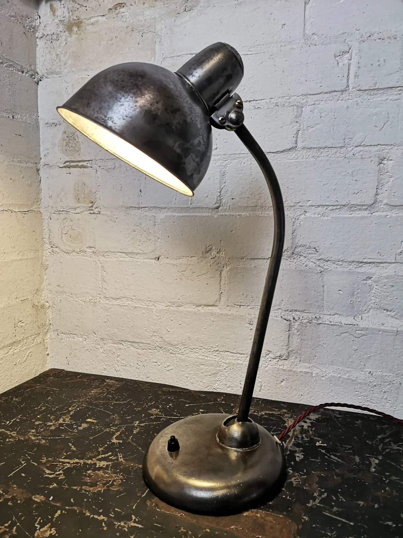 1930s Table Lamp Kaiser Idell Model 6551 By Christian Dell - Image 2