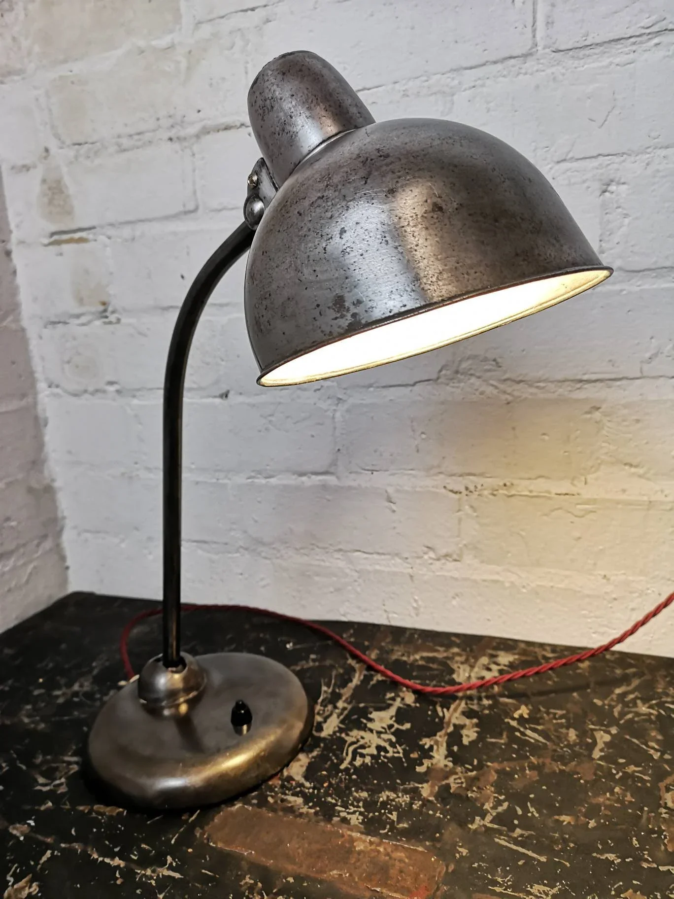 1930s Table Lamp Kaiser Idell Model 6551 By Christian Dell - Image 6