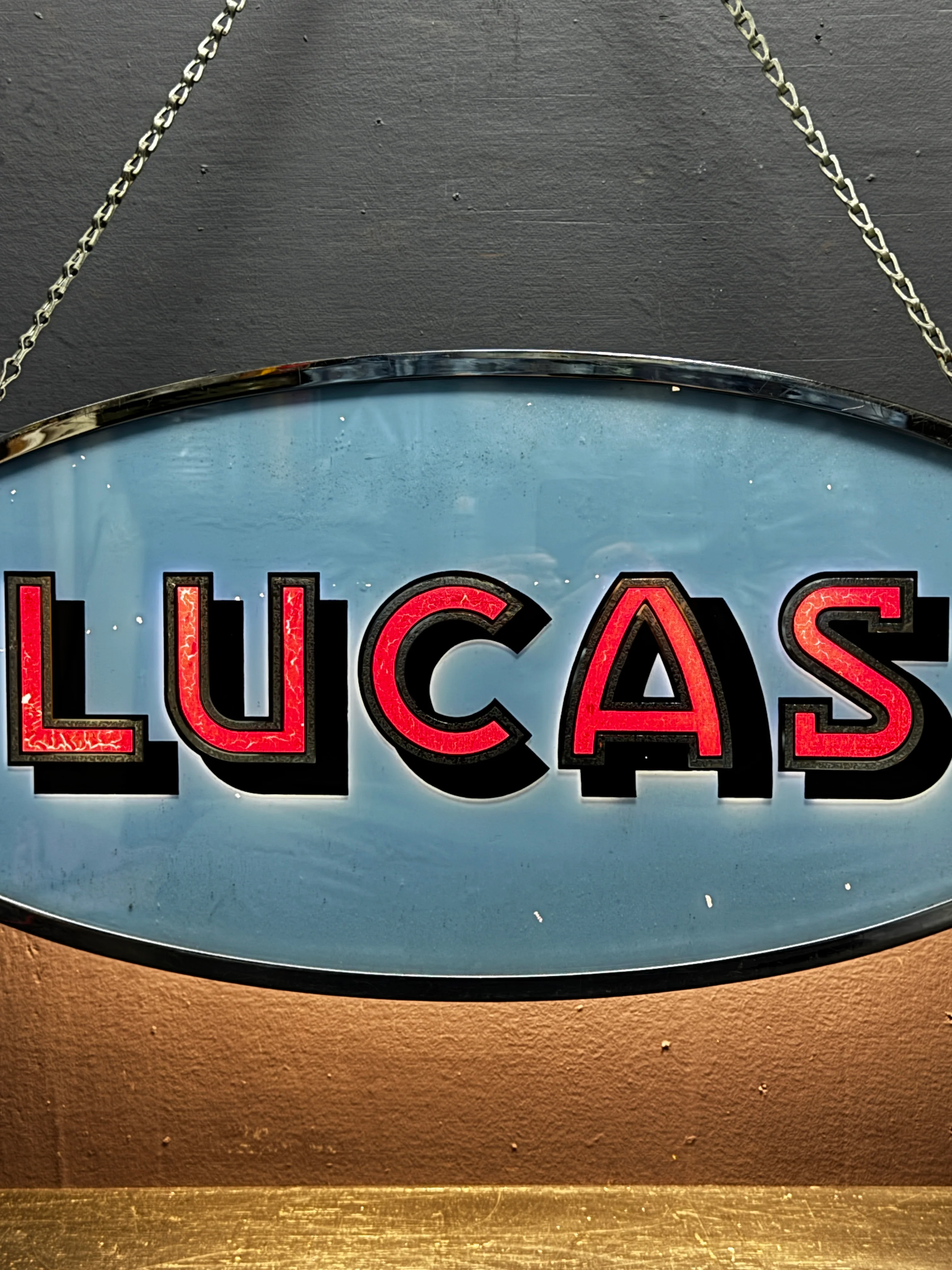 1940s Illuminated Lucas Car Parts Shop Advertising - Image 4