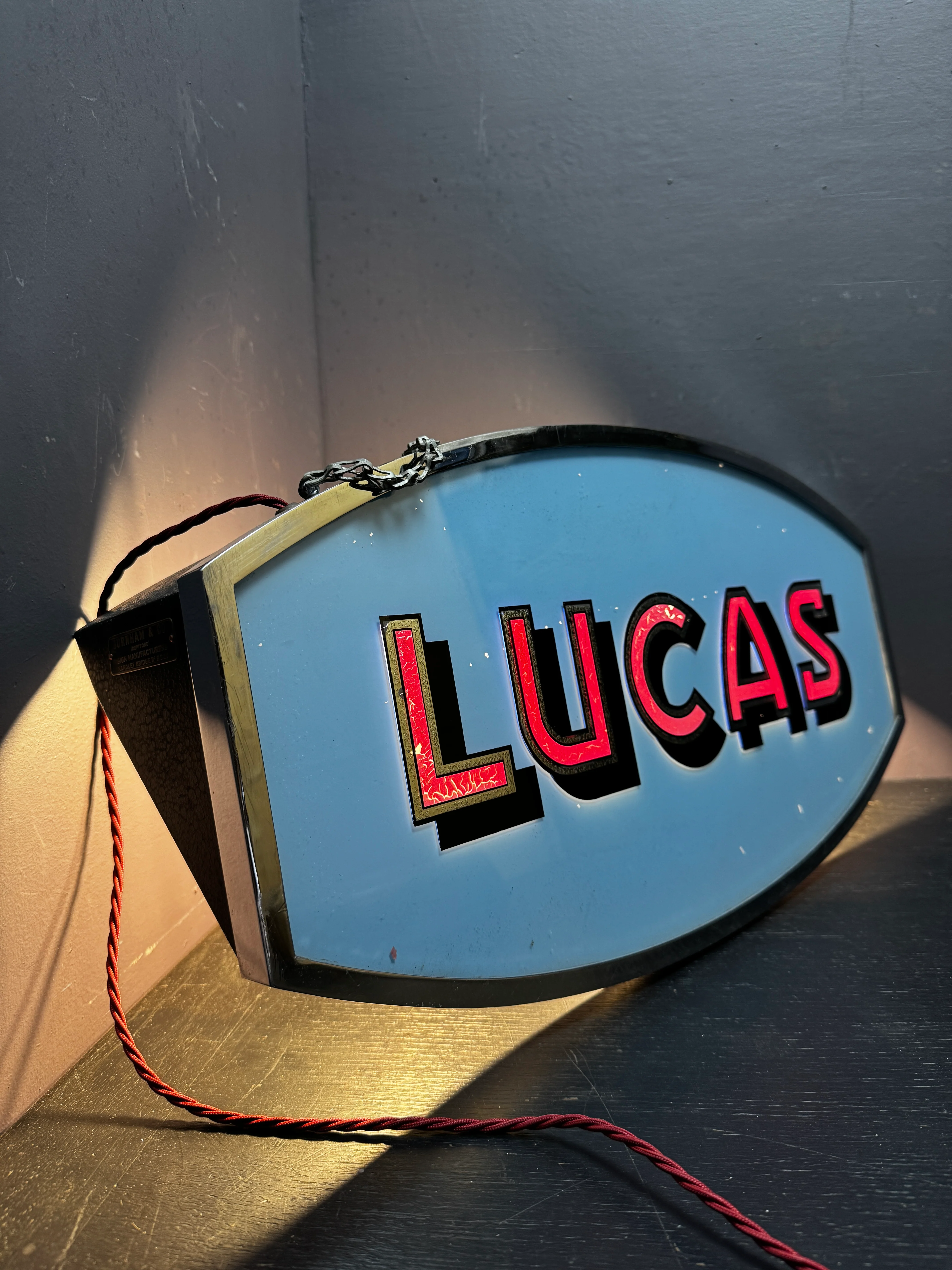 1940s Illuminated Lucas Car Parts Shop Advertising - Image 7