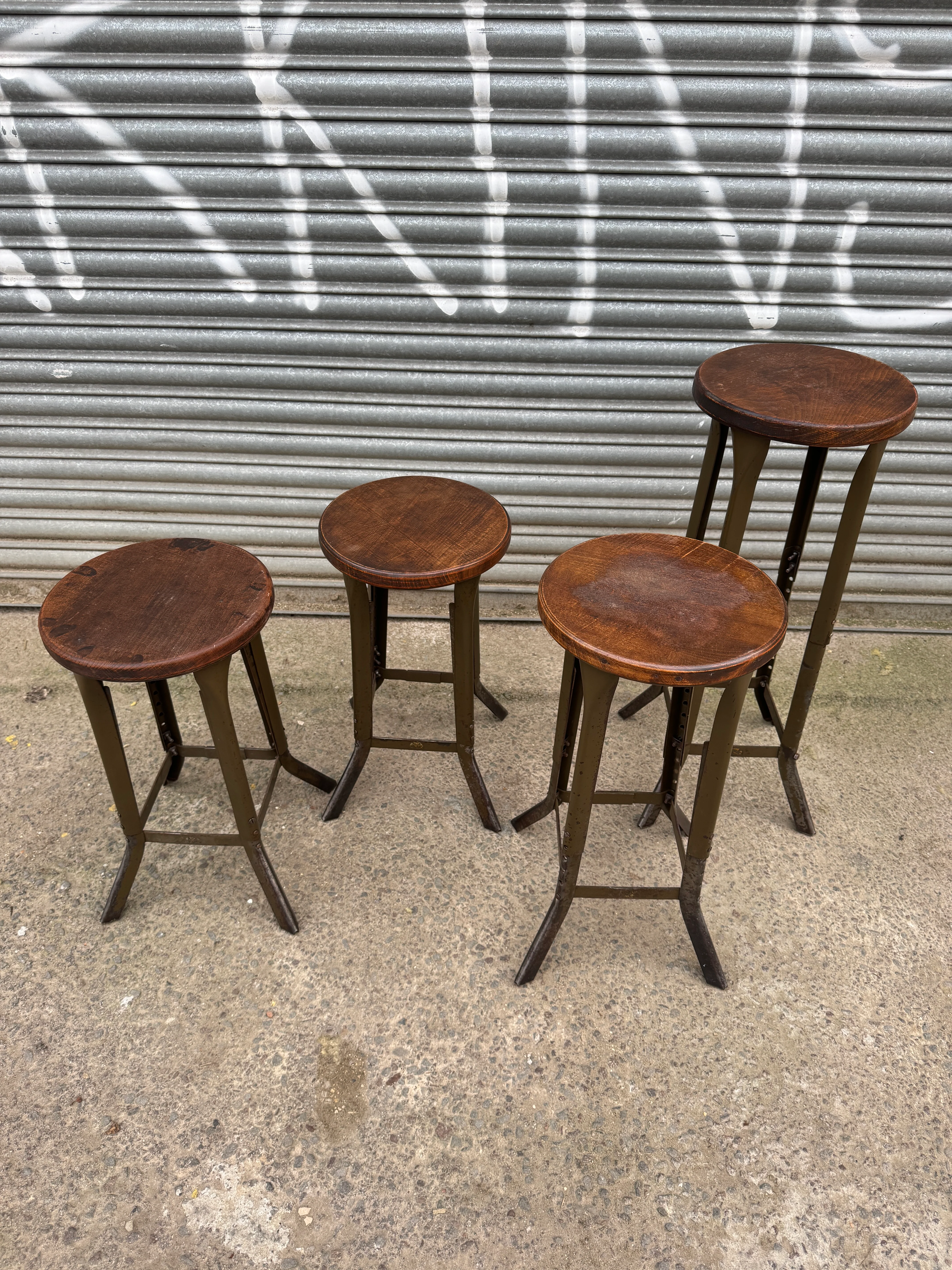 1940s London Made Sankey-Sheldon Factory Stools - Image 3