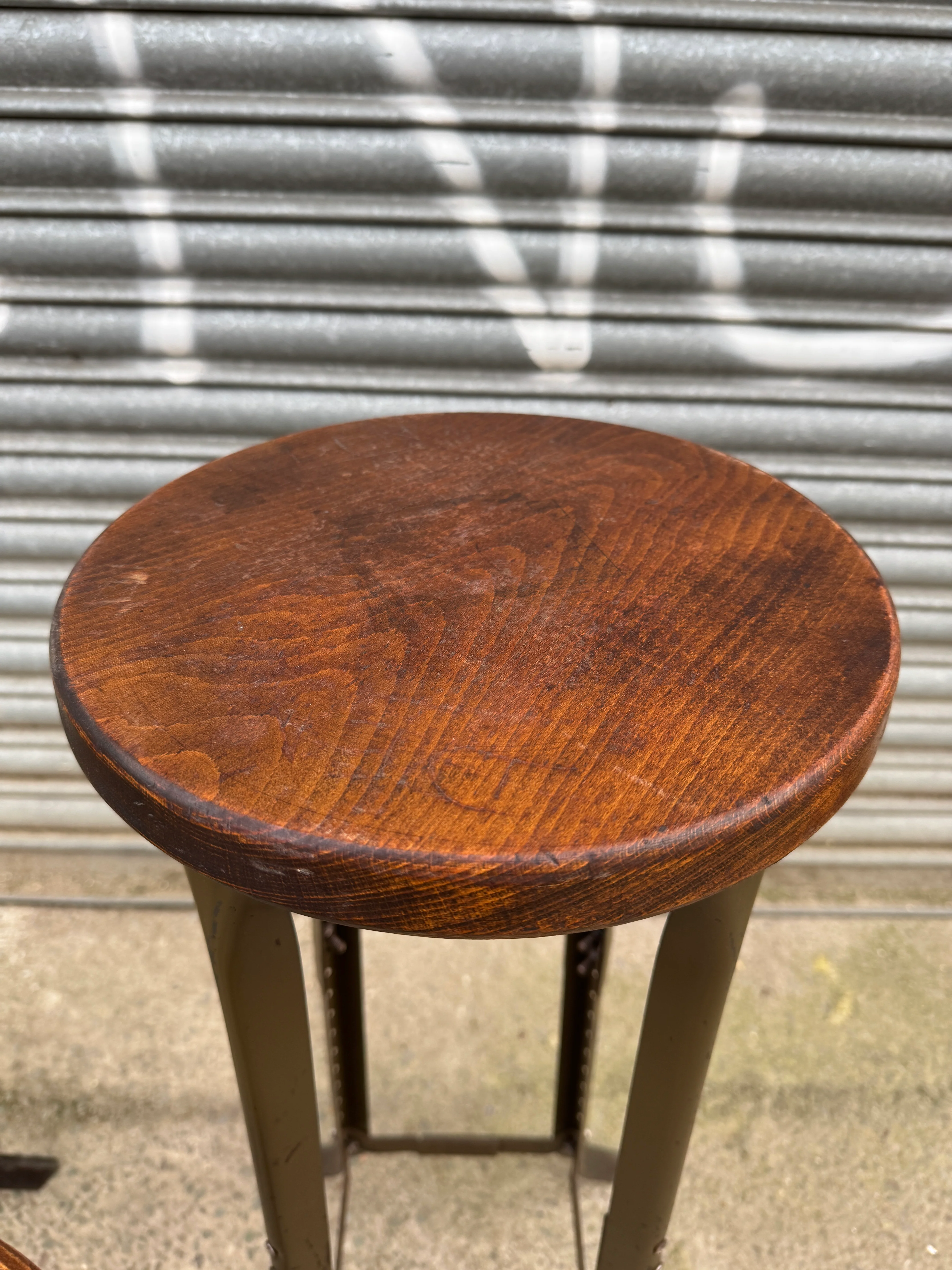 1940s London Made Sankey-Sheldon Factory Stools - Image 4