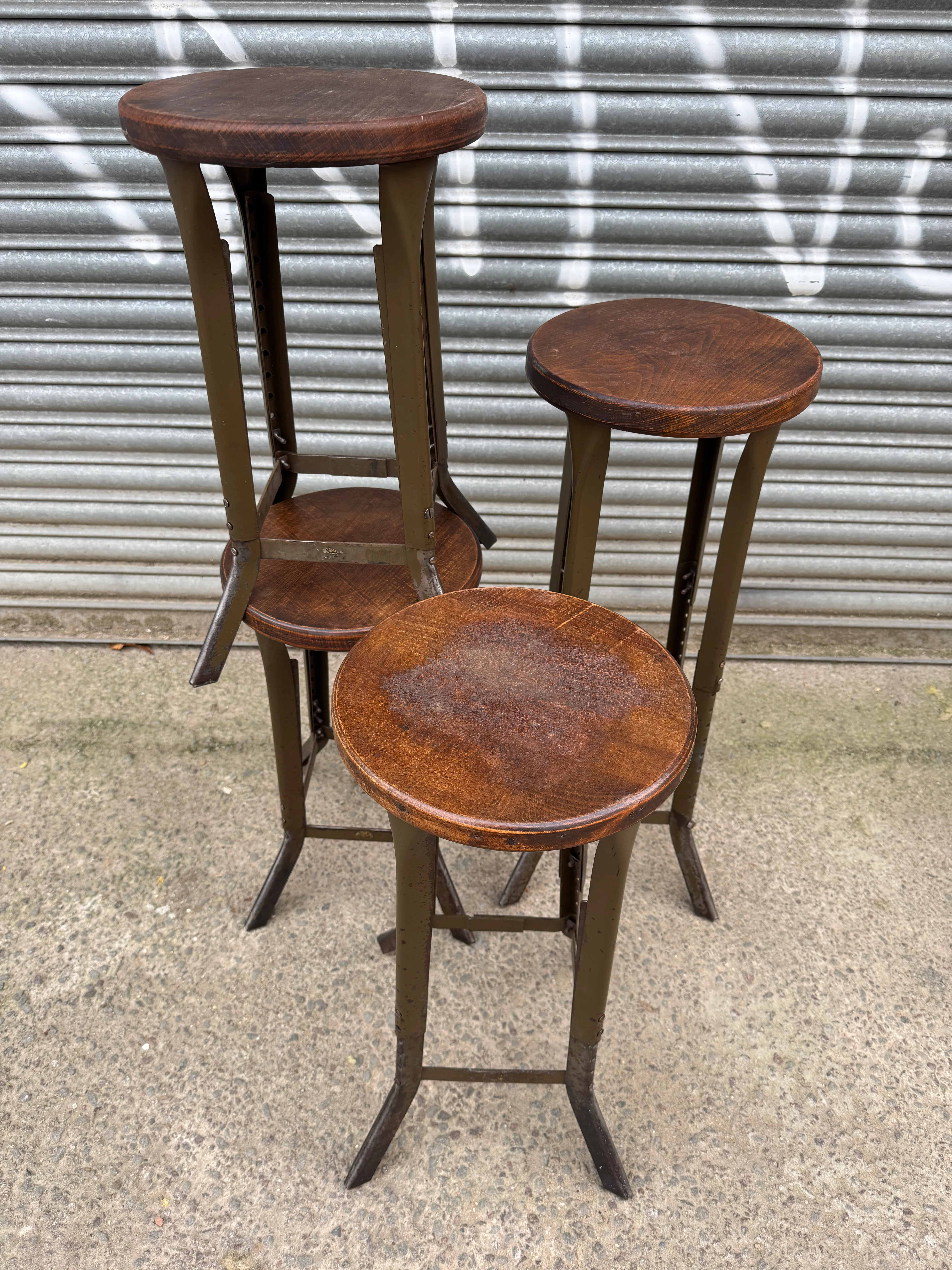 1940s London Made Sankey-Sheldon Factory Stools - Image 6