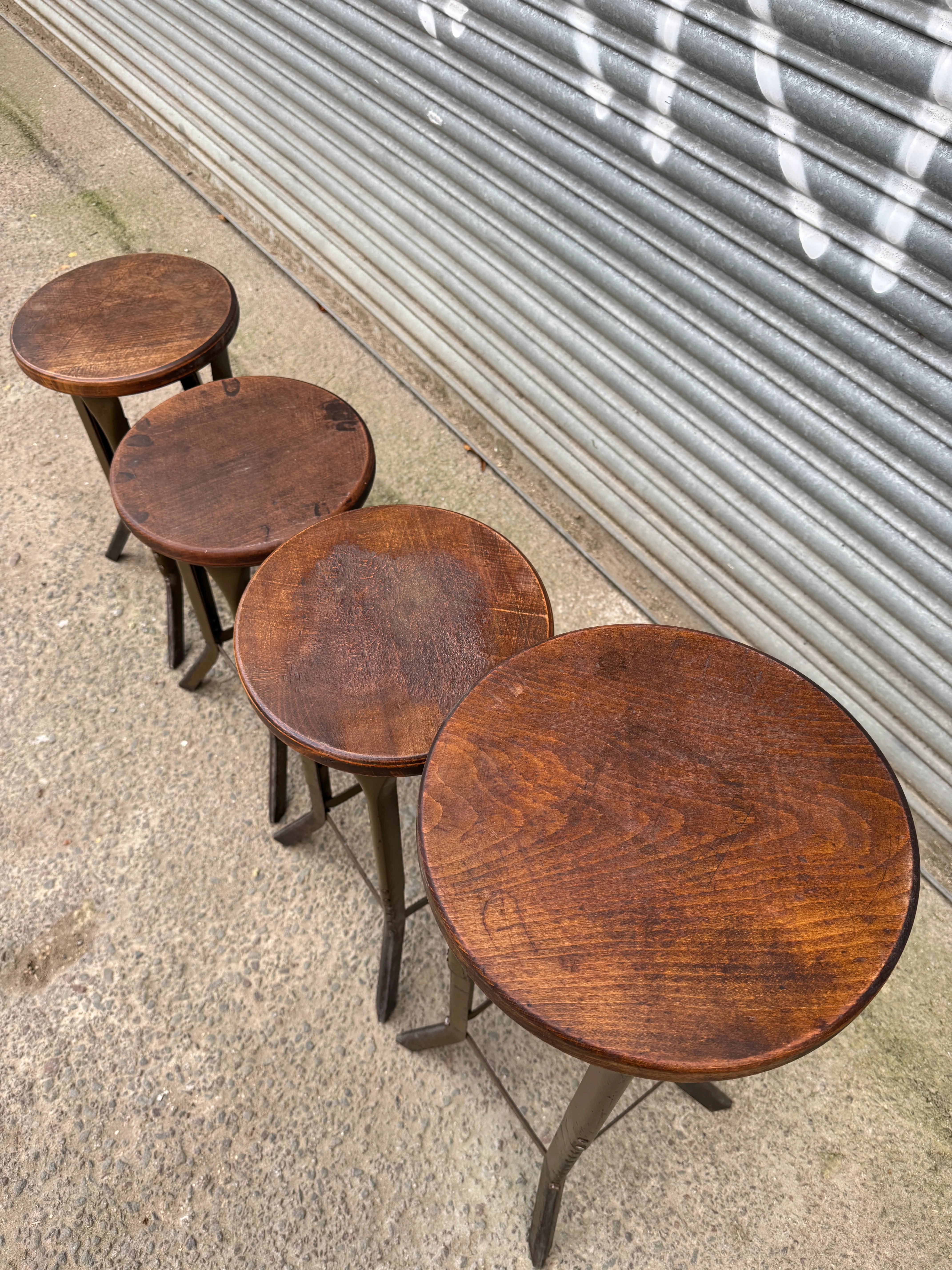 1940s London Made Sankey-Sheldon Factory Stools - Image 7