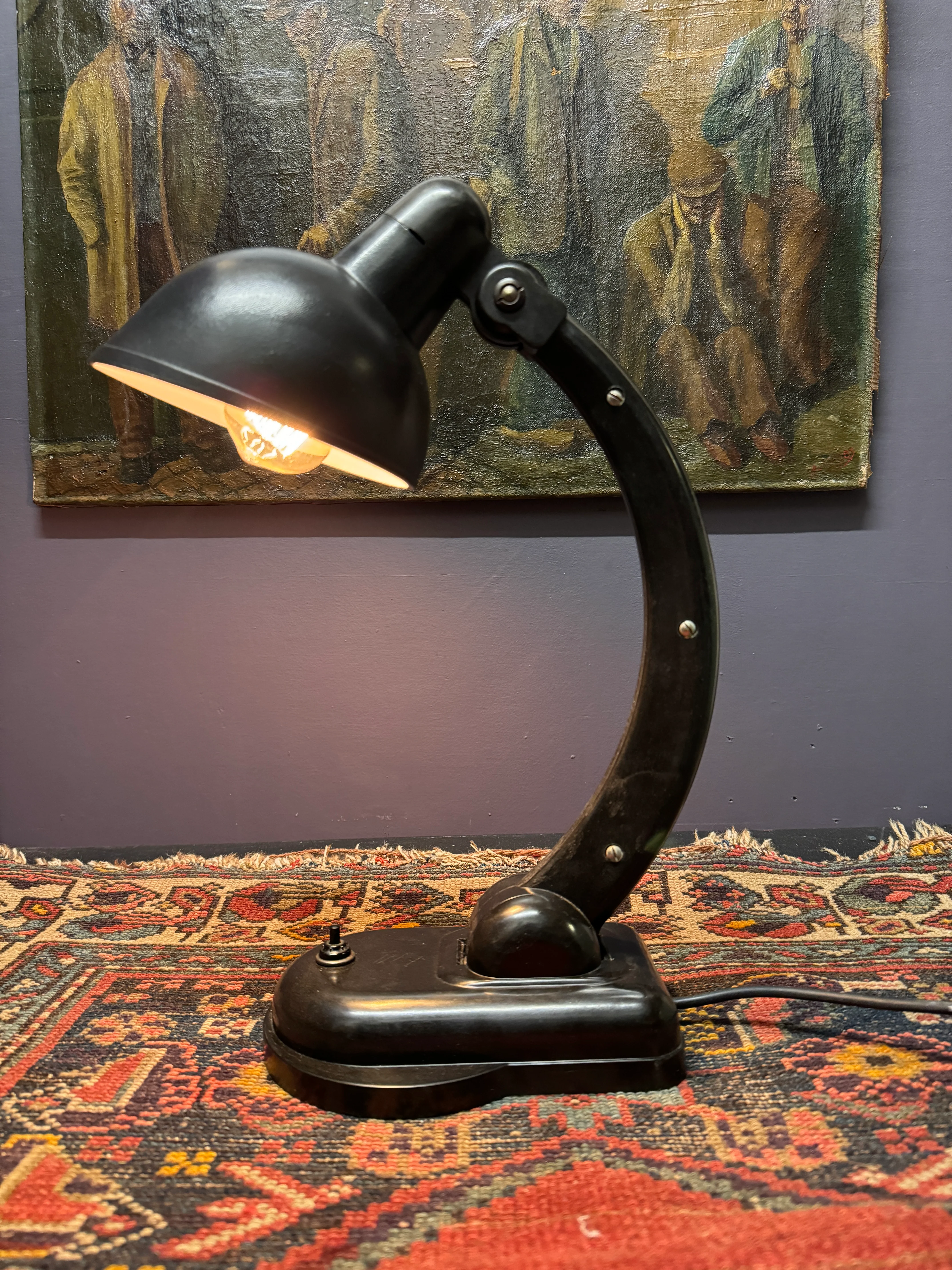 1940s USSR Version Sigma Bakelite Table Lamp By Christian Dell For Heinrich Römmler - Image 2