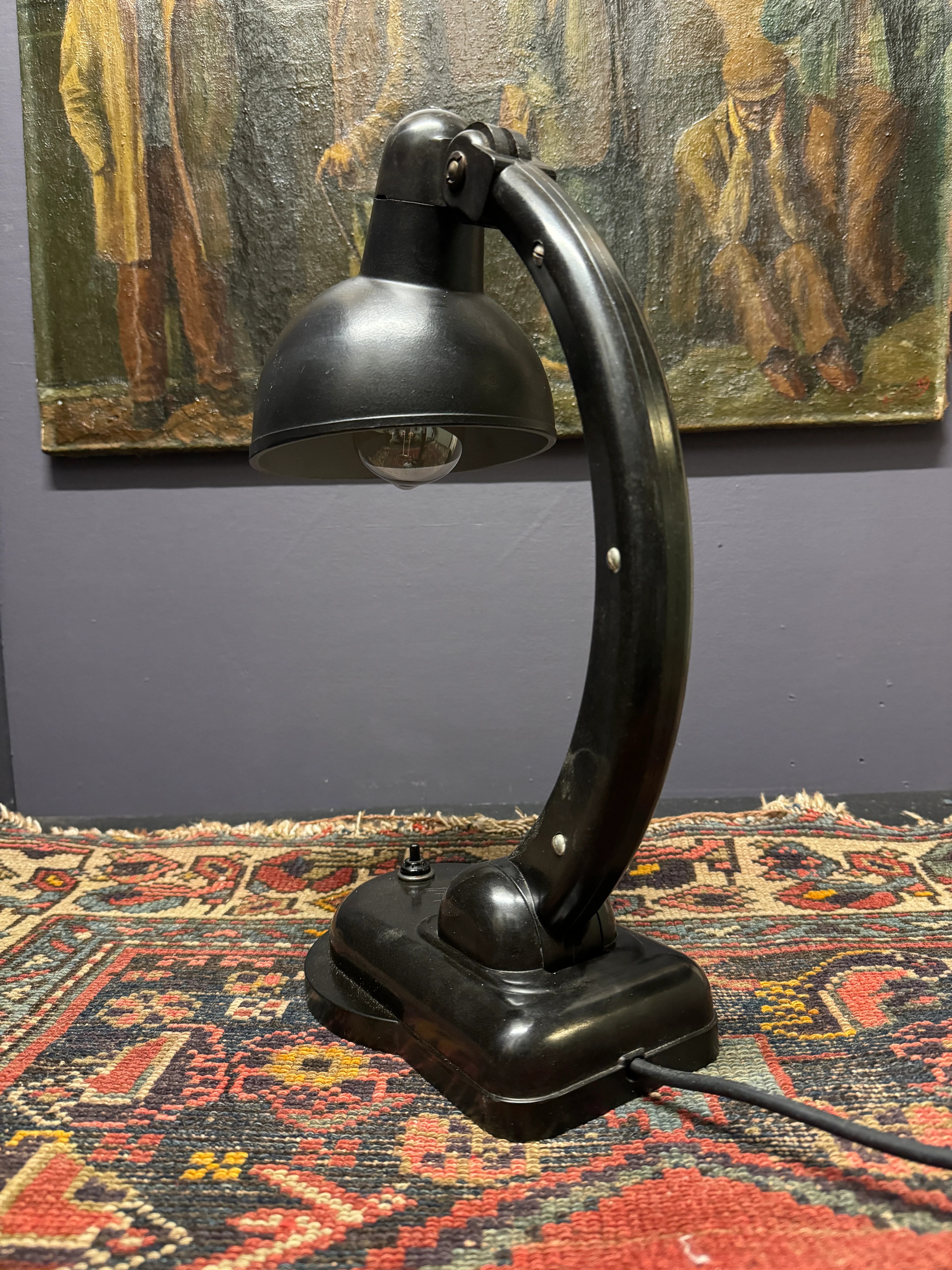 1940s USSR Version Sigma Bakelite Table Lamp By Christian Dell For Heinrich Römmler - Image 4