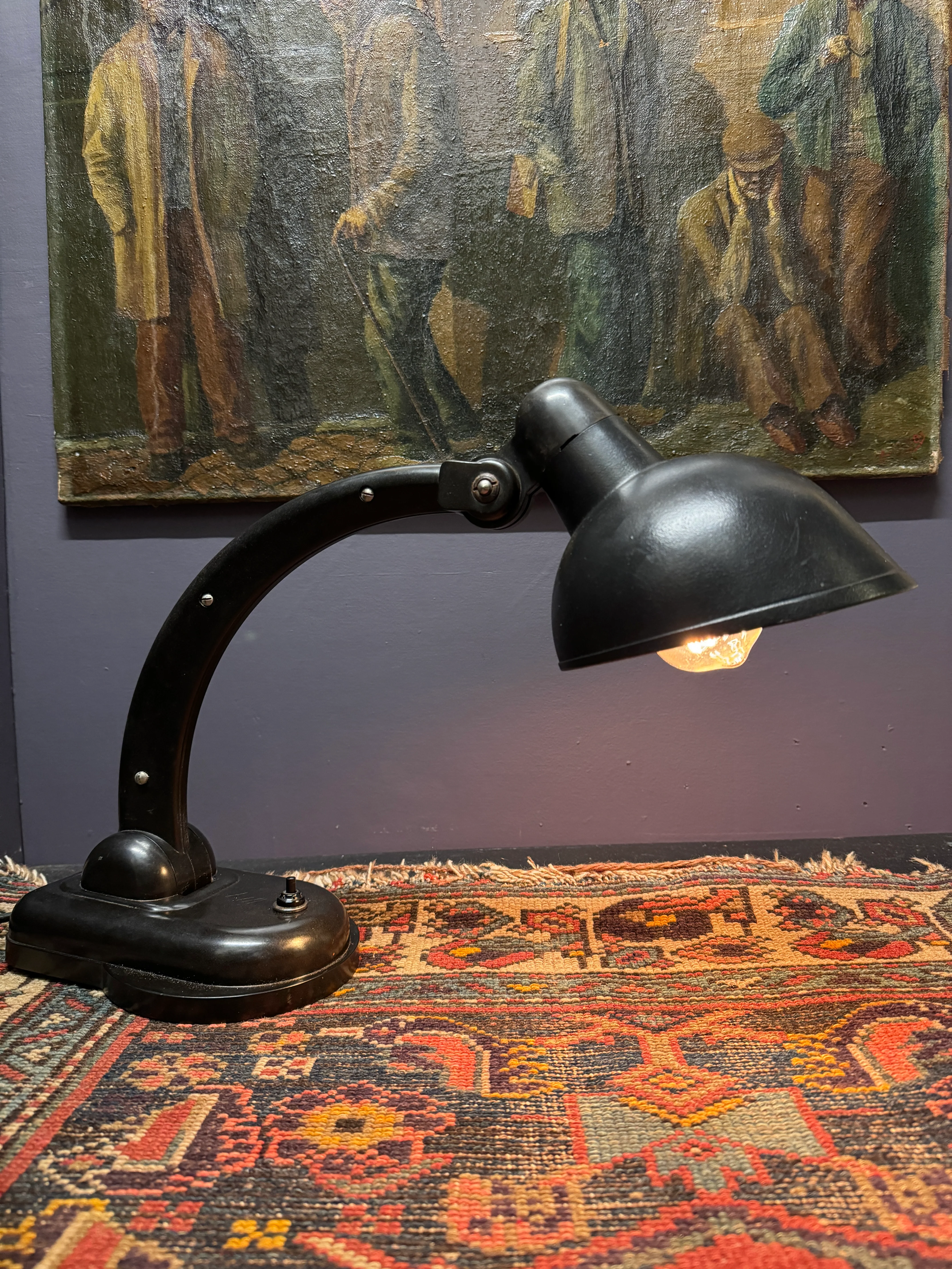 1940s USSR Version Sigma Bakelite Table Lamp By Christian Dell For Heinrich Römmler - Image 7