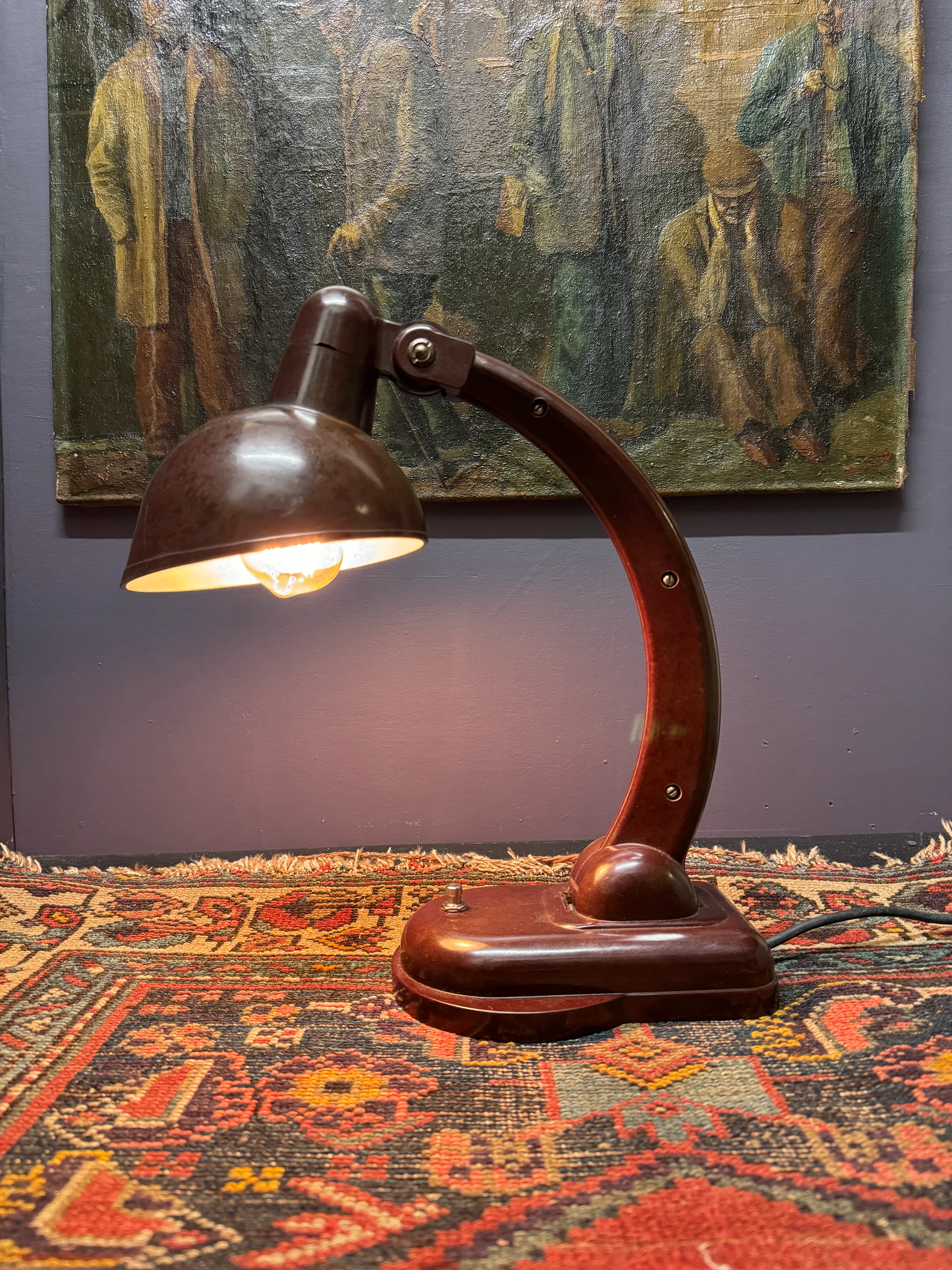 1940s USSR Version Sigma Bakelite Table Lamp By Christian Dell For Heinrich Römmler - Image 2