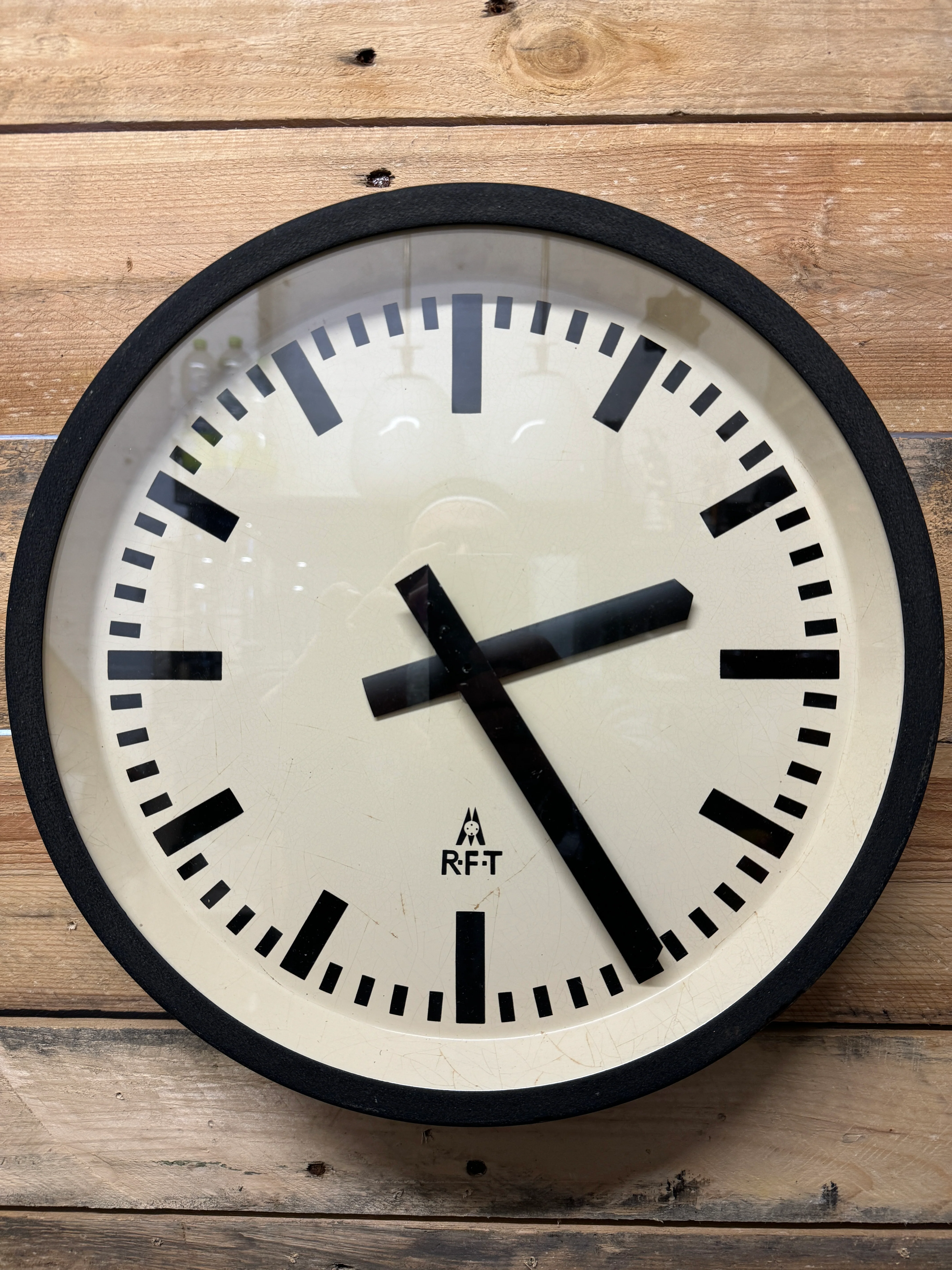 1950s East German Industrial Factory Clock By RFT - Image 2