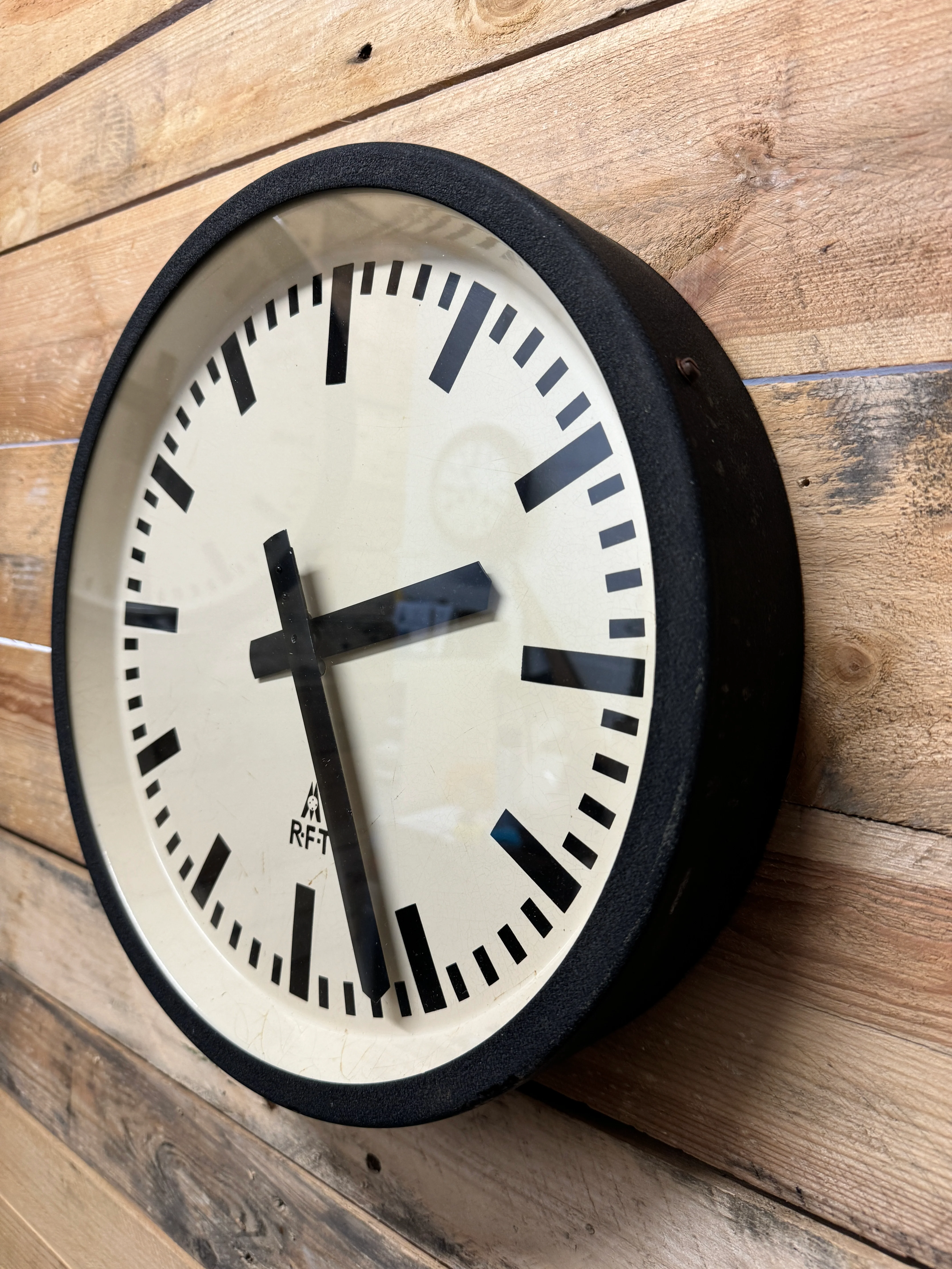 1950s East German Industrial Factory Clock By RFT - Image 5