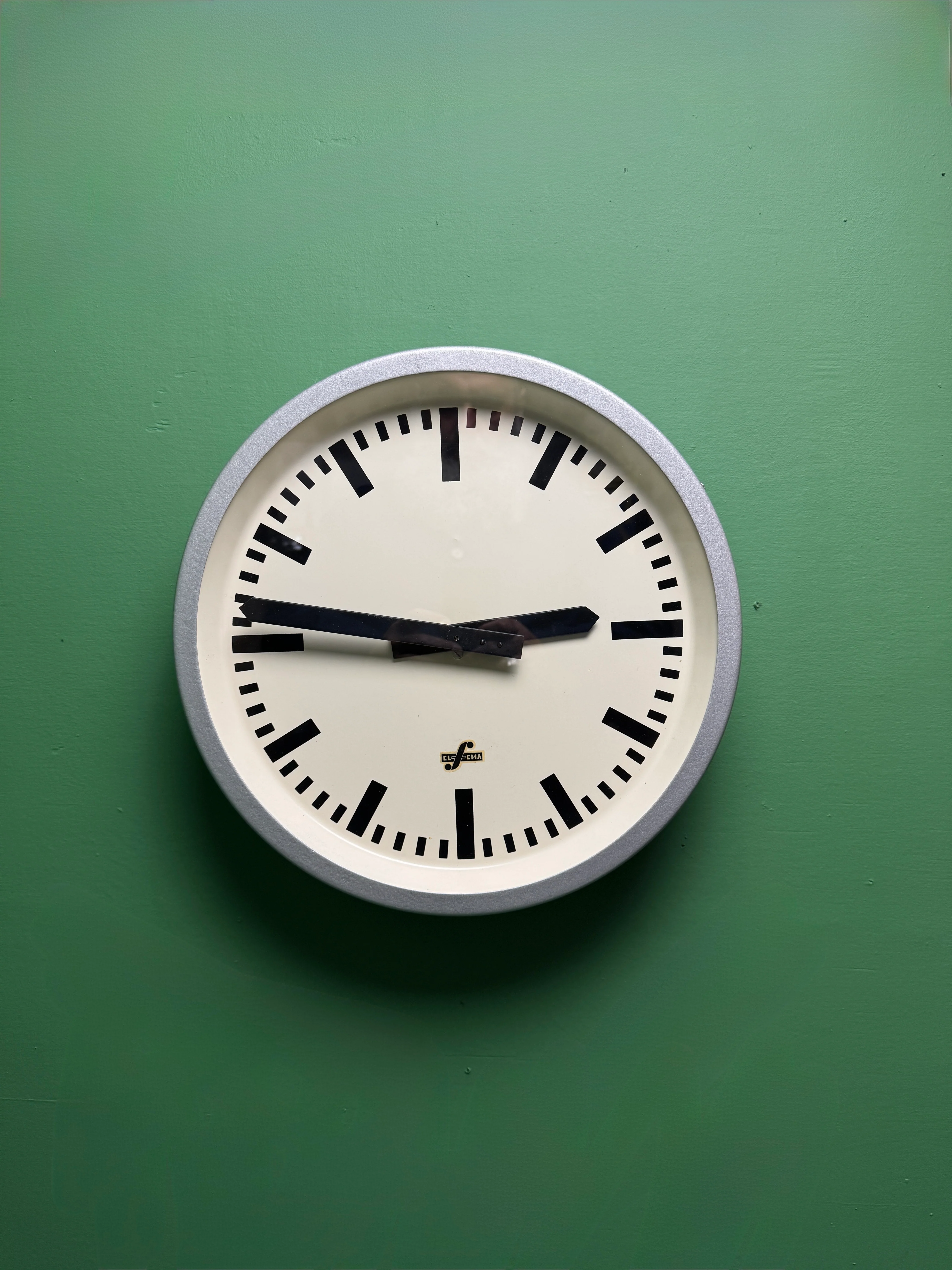 1950s East German Industrial Factory Clock By ELFEMA