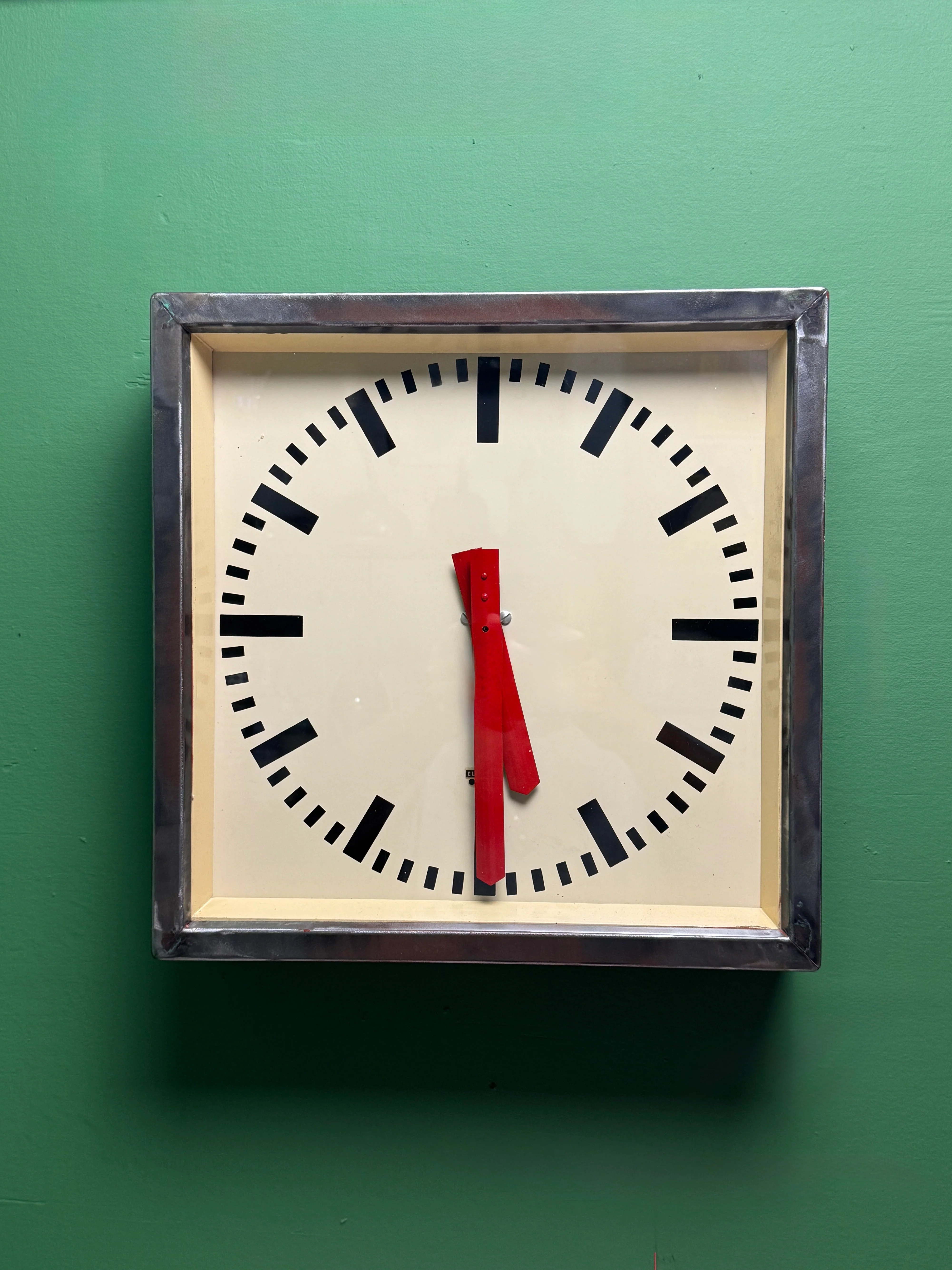 1950's East German Industrial Factory Clocks By Elfema