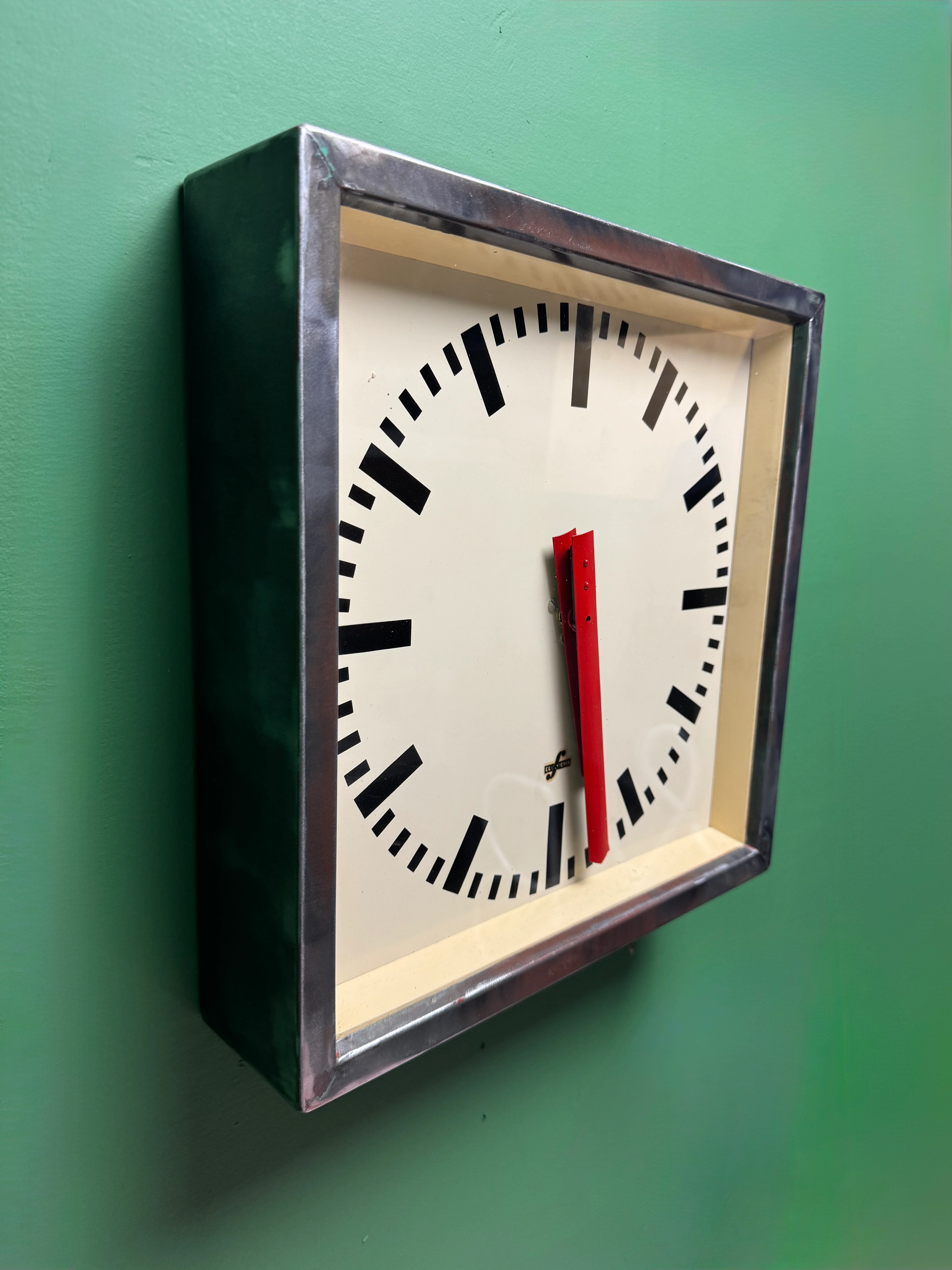 1950's East German Industrial Factory Clocks By Elfema - Image 3
