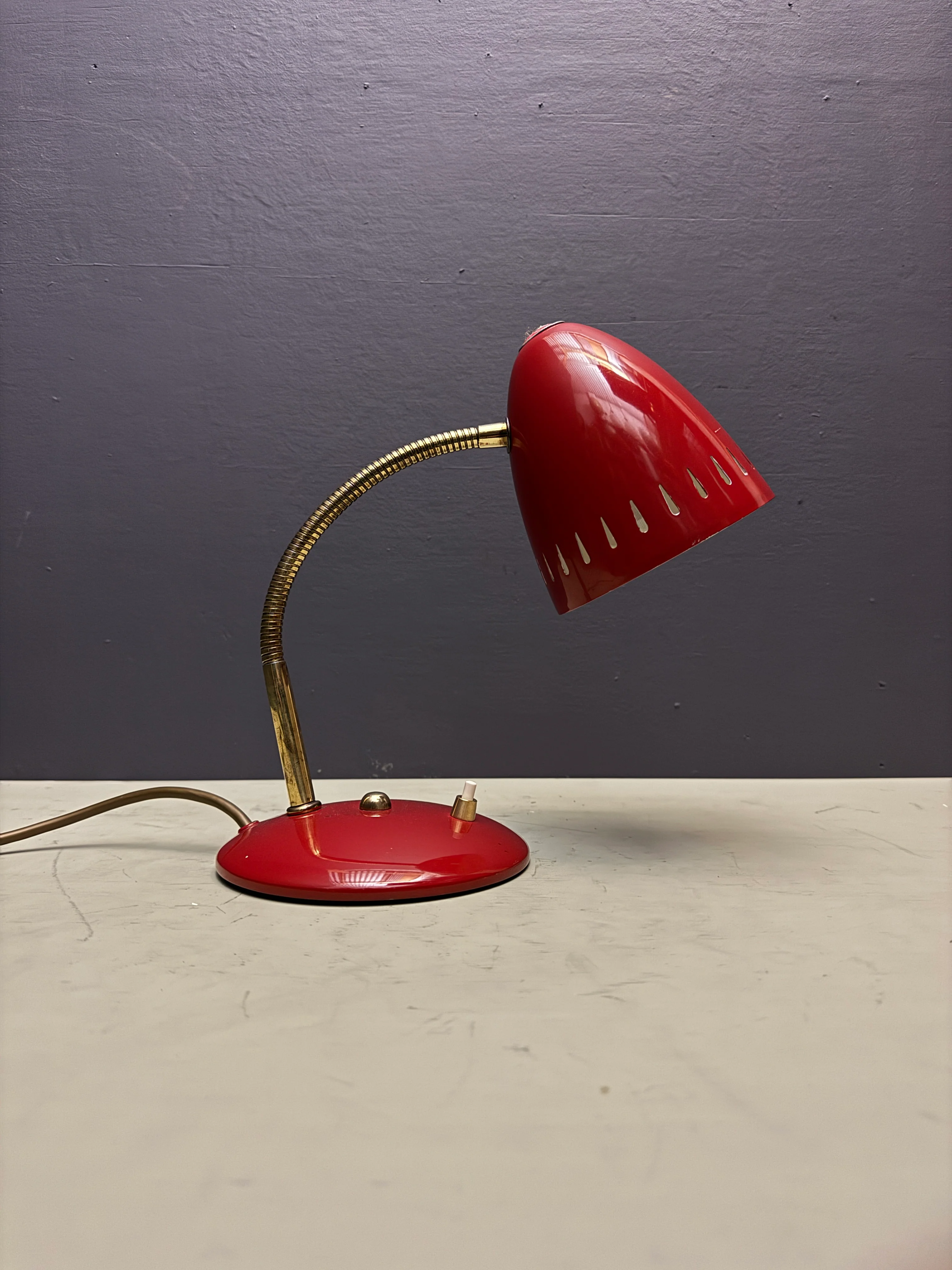 1950s Goose Neck Table Lamp By Helo Leuchten