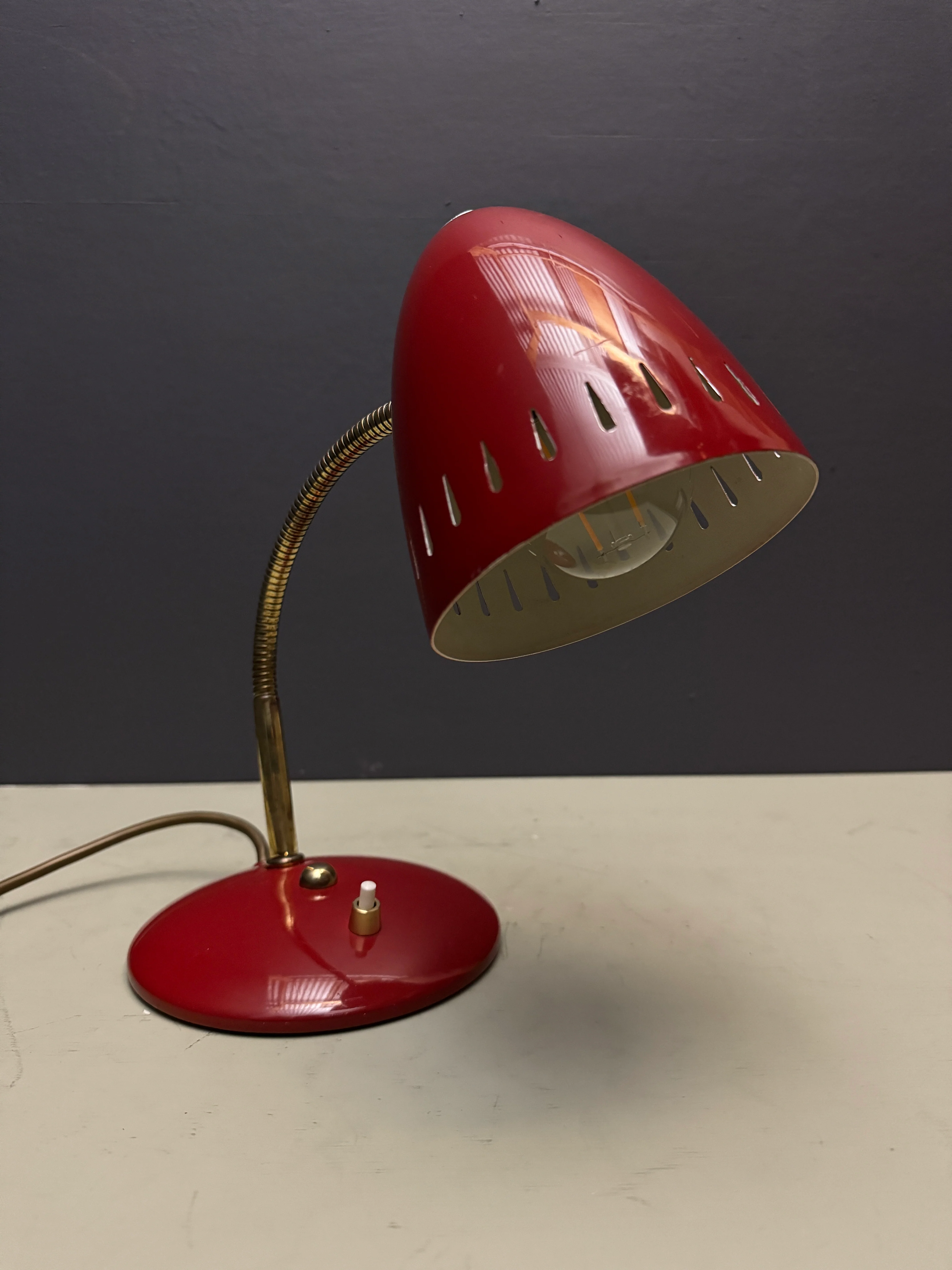 1950s Goose Neck Table Lamp By Helo Leuchten - Image 3