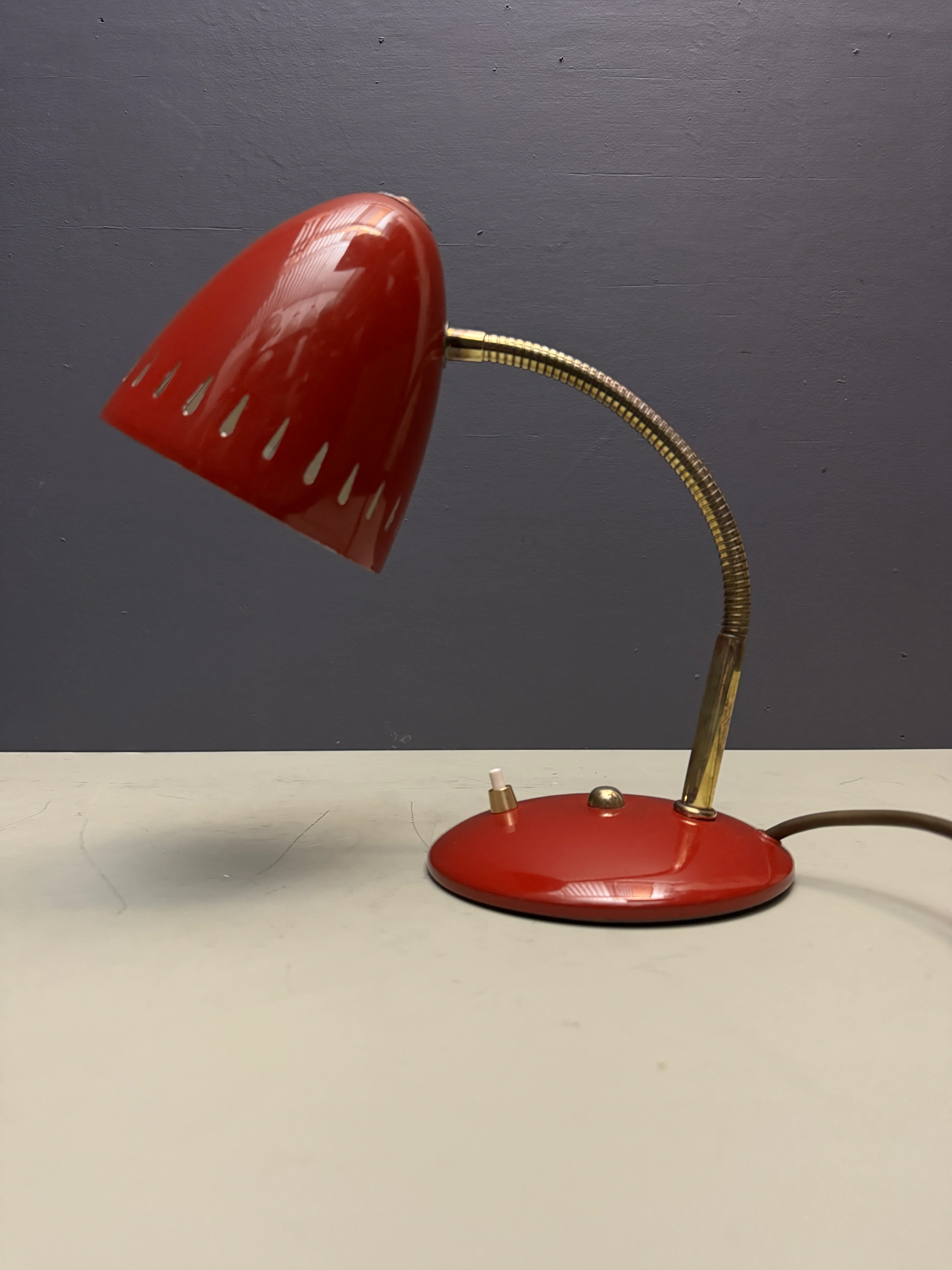 1950s Goose Neck Table Lamp By Helo Leuchten - Image 5