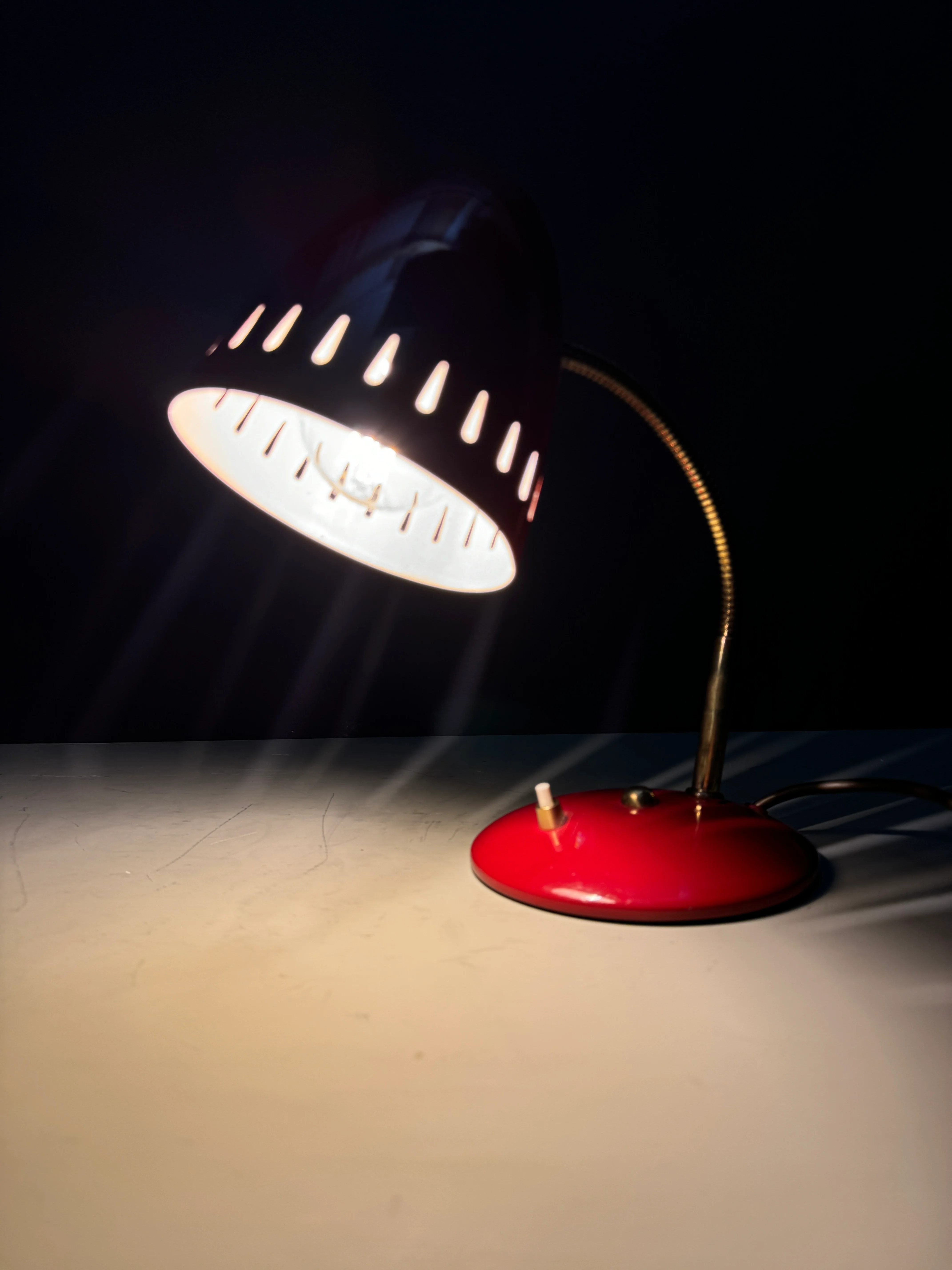 1950s Goose Neck Table Lamp By Helo Leuchten - Image 7
