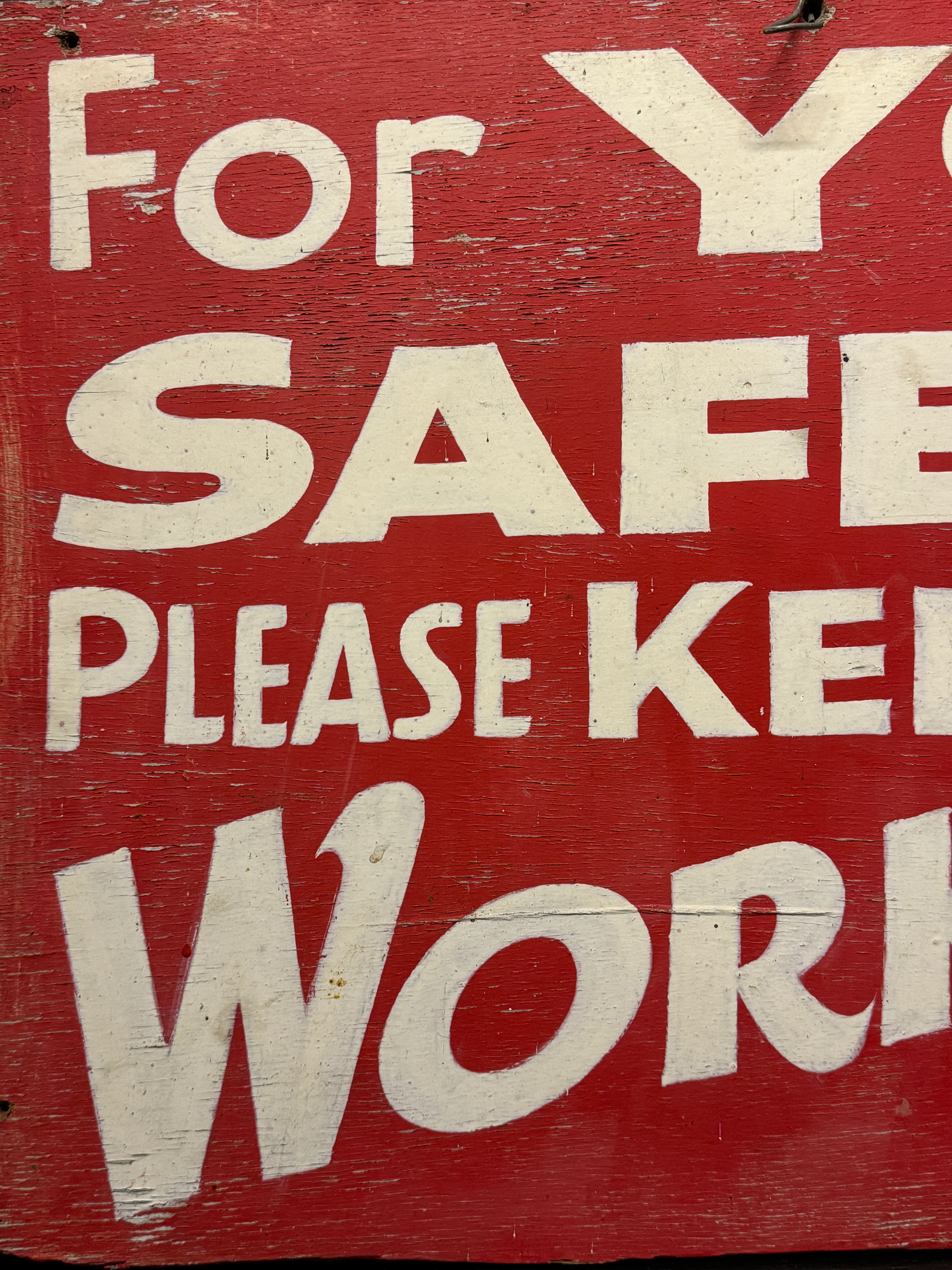 1950s Hand Painted Train Mechanics Wokshop Sign - Image 8