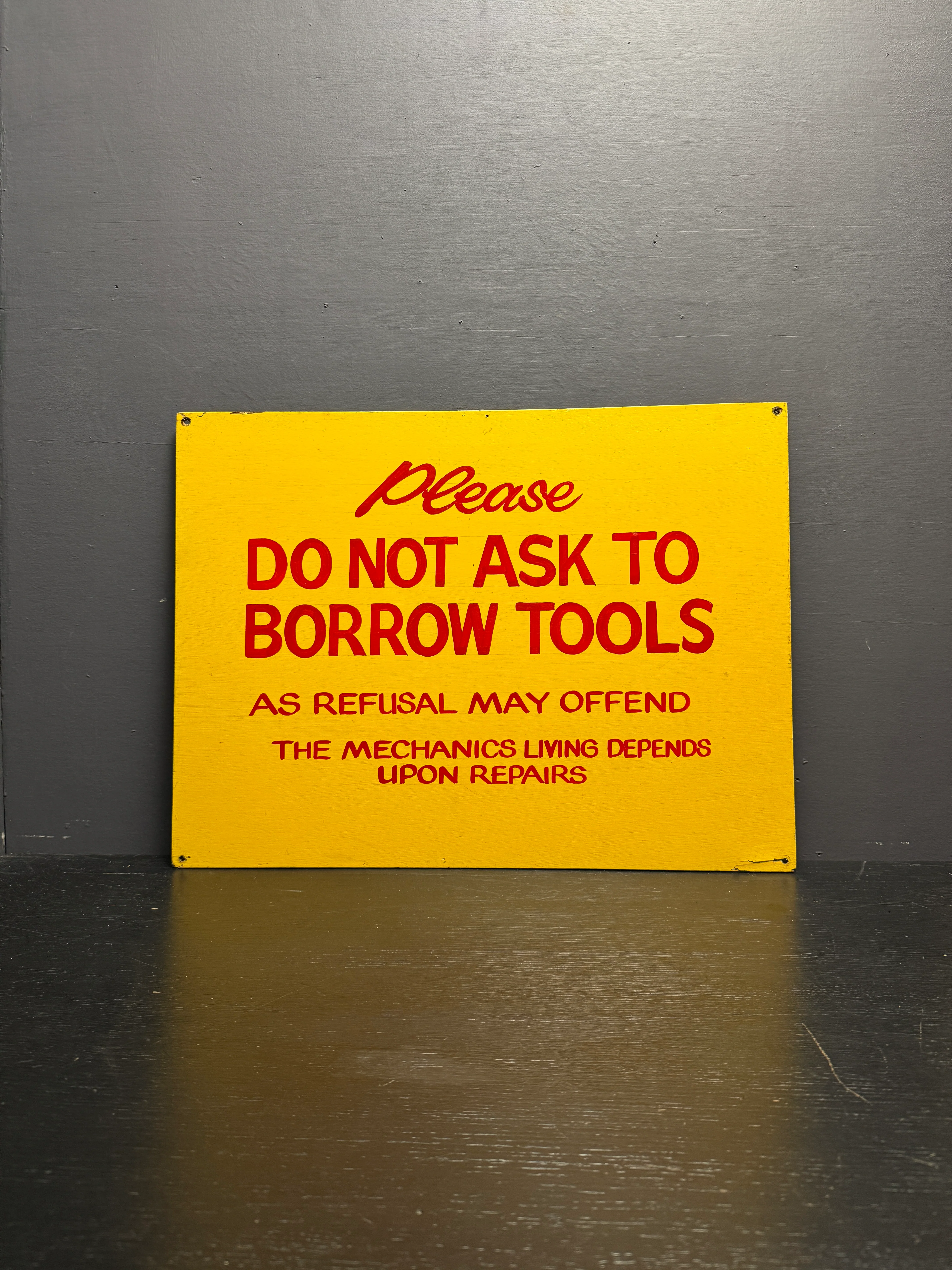 1950s Hand Painted Workshop Sign - Image 3