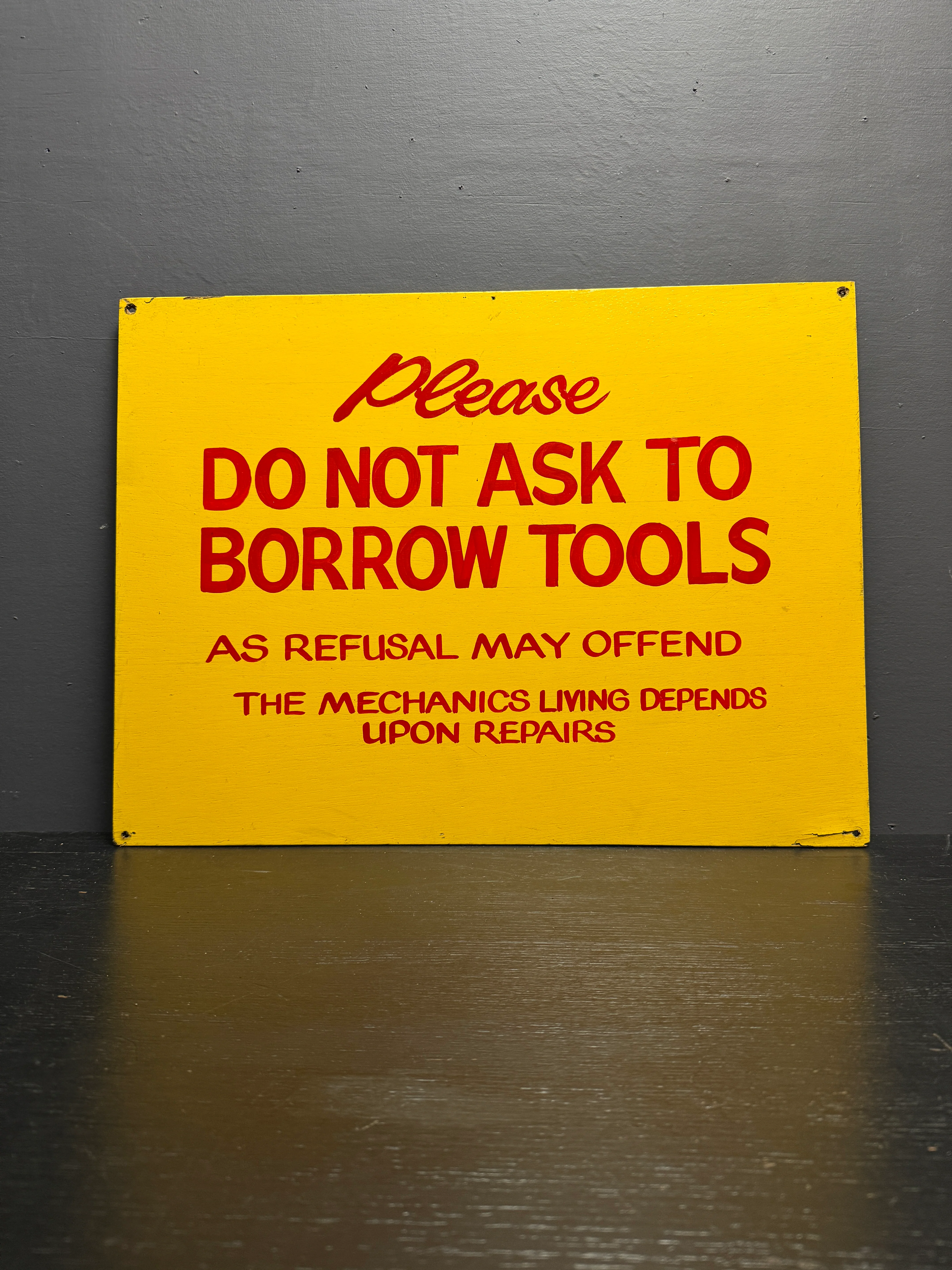 1950s Hand Painted Workshop Sign - Image 4
