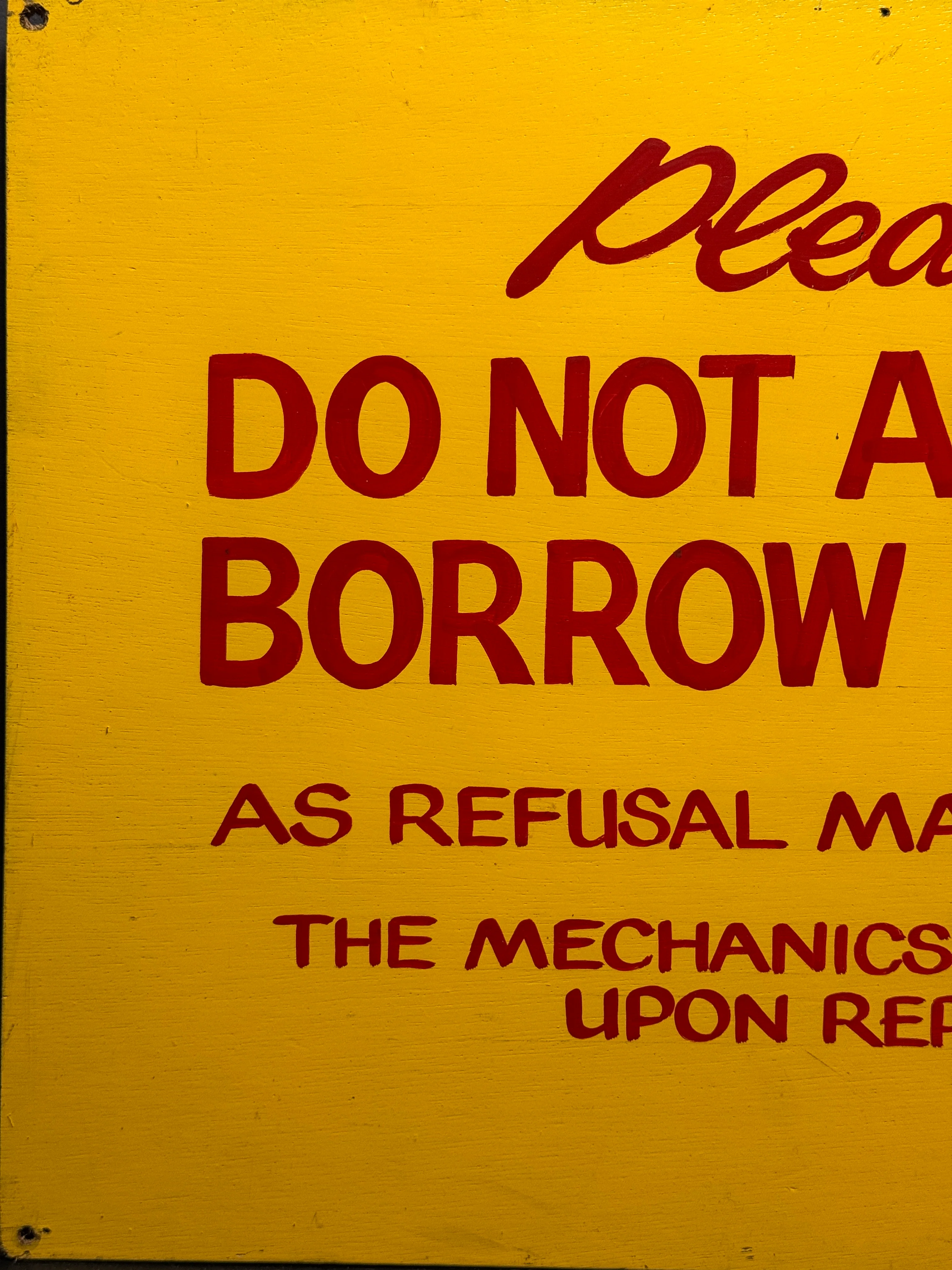 1950s Hand Painted Workshop Sign - Image 5