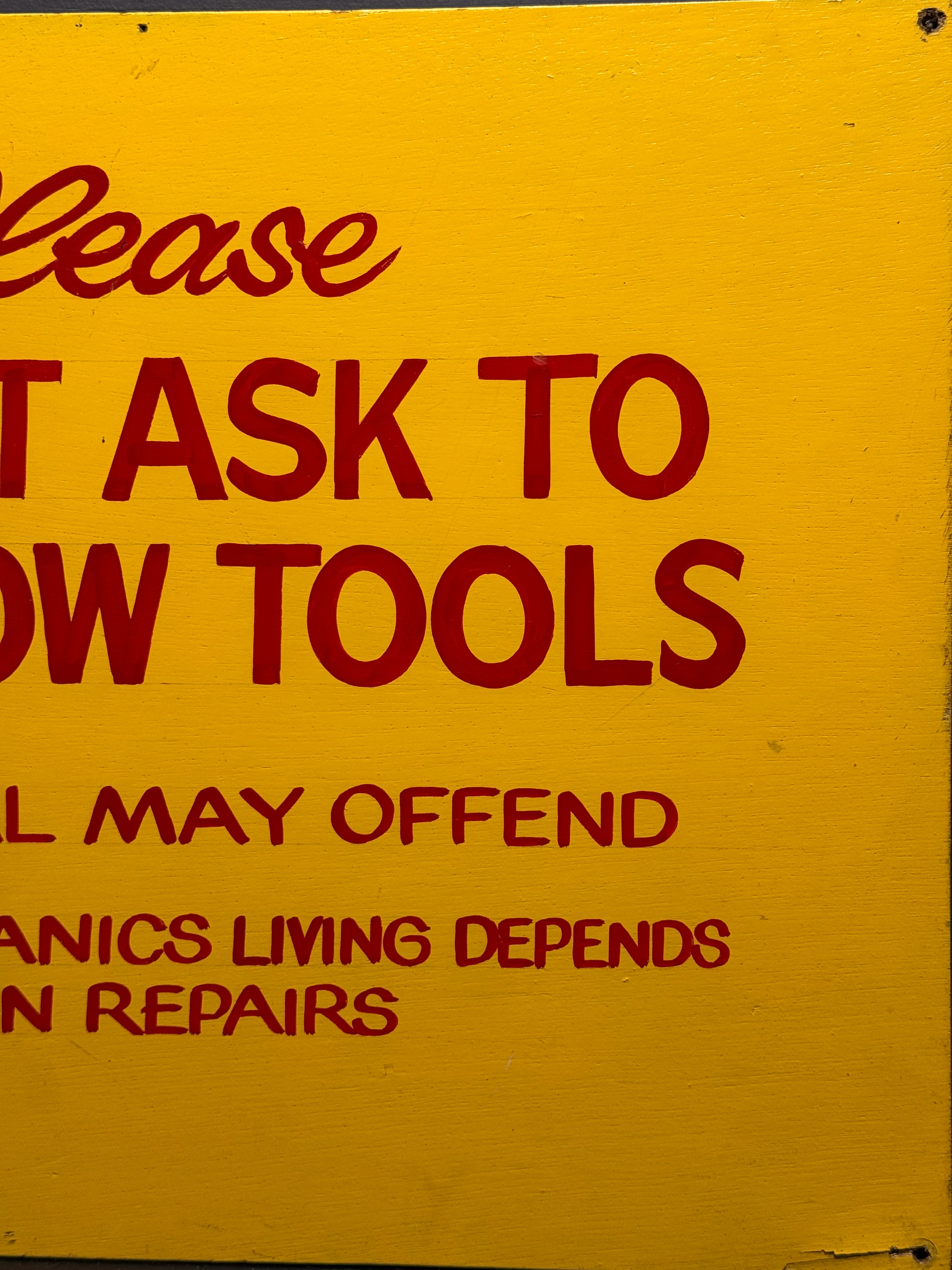 1950s Hand Painted Workshop Sign - Image 6