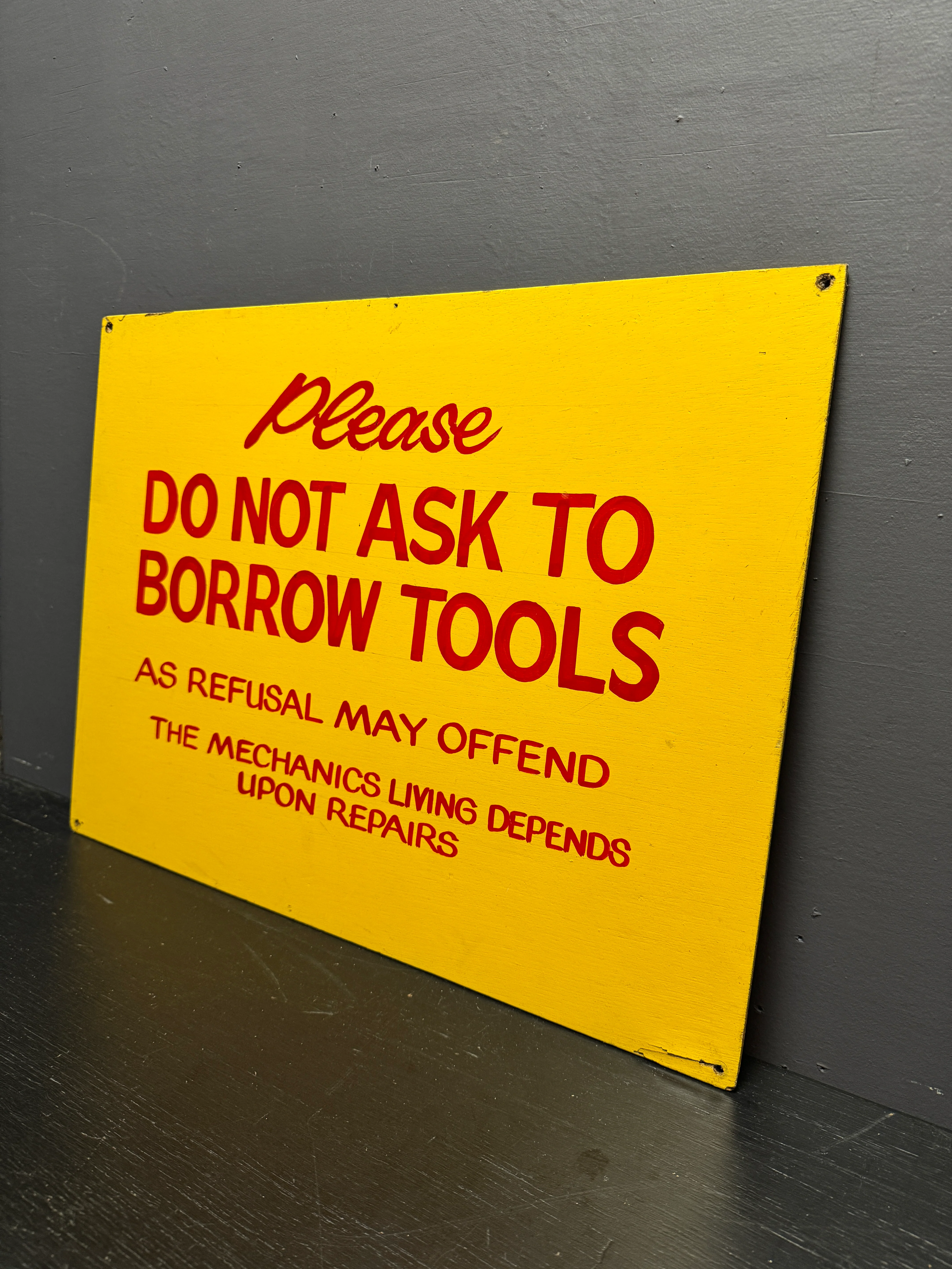 1950s Hand Painted Workshop Sign - Image 9